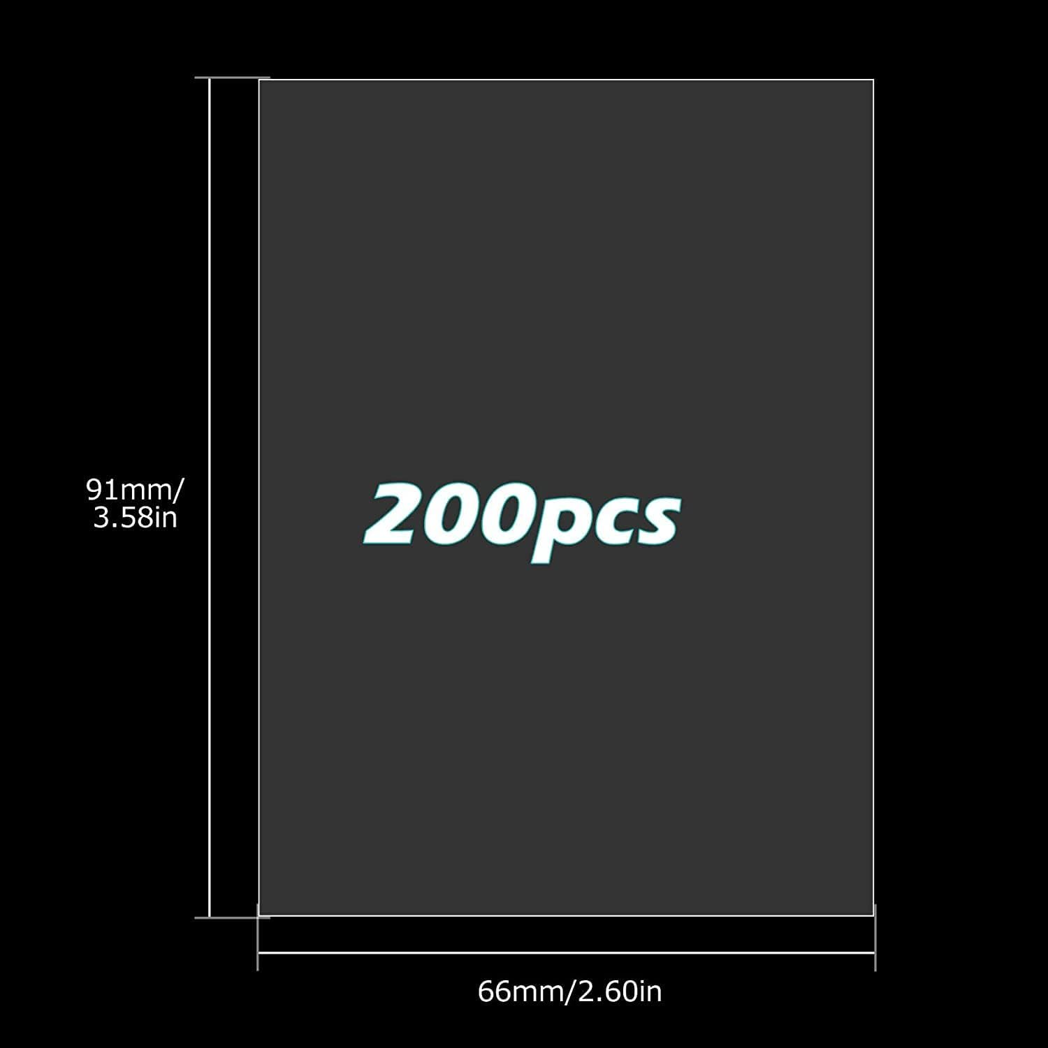 Card Sleeves, Clear Trading Card Sleeves, Collector Card Sleeves for Standard Cards 2.5" X 3.5"，Card Protector Compatible with Stardard Cards, Football Card, Sports Cards (200) image number 4