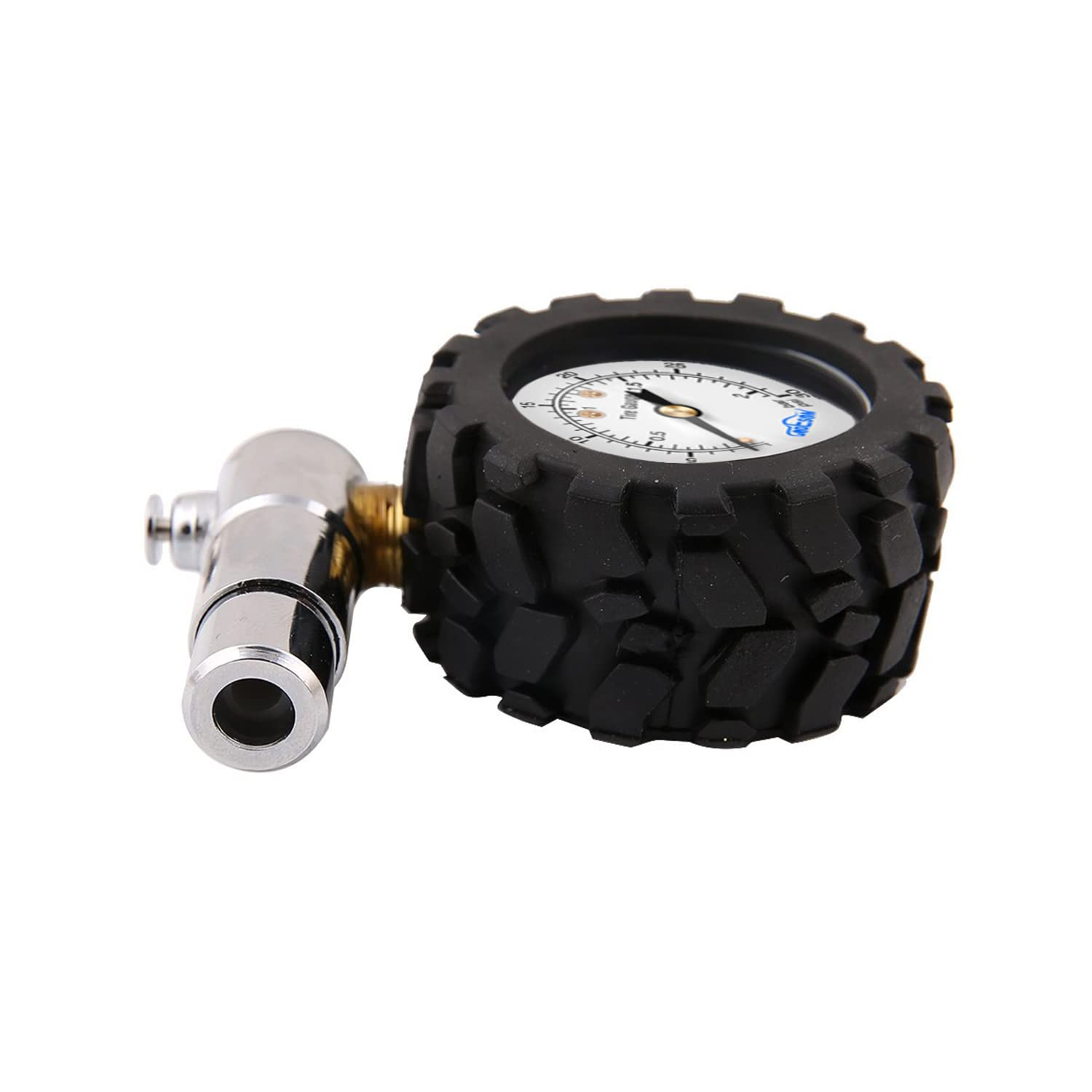 GODESON Presta Valve Gauge,Presta Valve Tire Pressure Gauge with Bicycle Air Pressure Relief Range to 0-30PSI /0-2BAR, Perfect for Mountain Bicycle Fat Tires image number 1