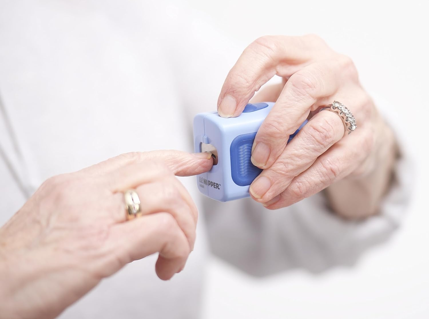 Lil Nipper Electric Nail Clipper for Seniors with Arthritis | One-Handed Automatic Nail Trimmer | Safe for Tremors, Low Mobility, Caregivers | as Seen on Shark Tank image number 3