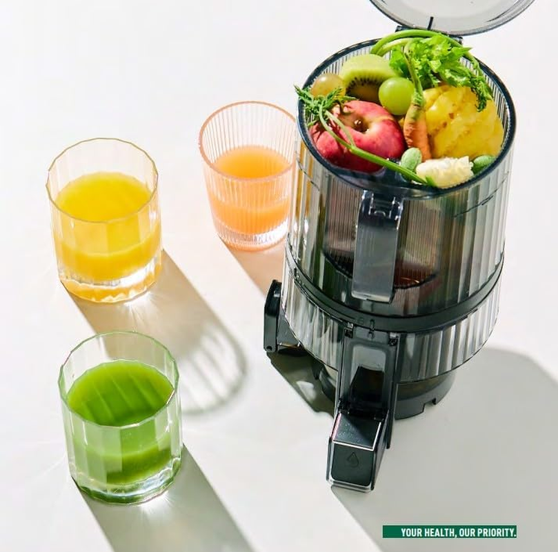 Hurom H70 Cold Press Juicer, NEW MODEL, Slow Juicer, Masticating, Vegetable Juicer, Fruit Juicer, Easy Cleaning, Large Feed Chute, High Yield, Quiet Motor (Matt Black)