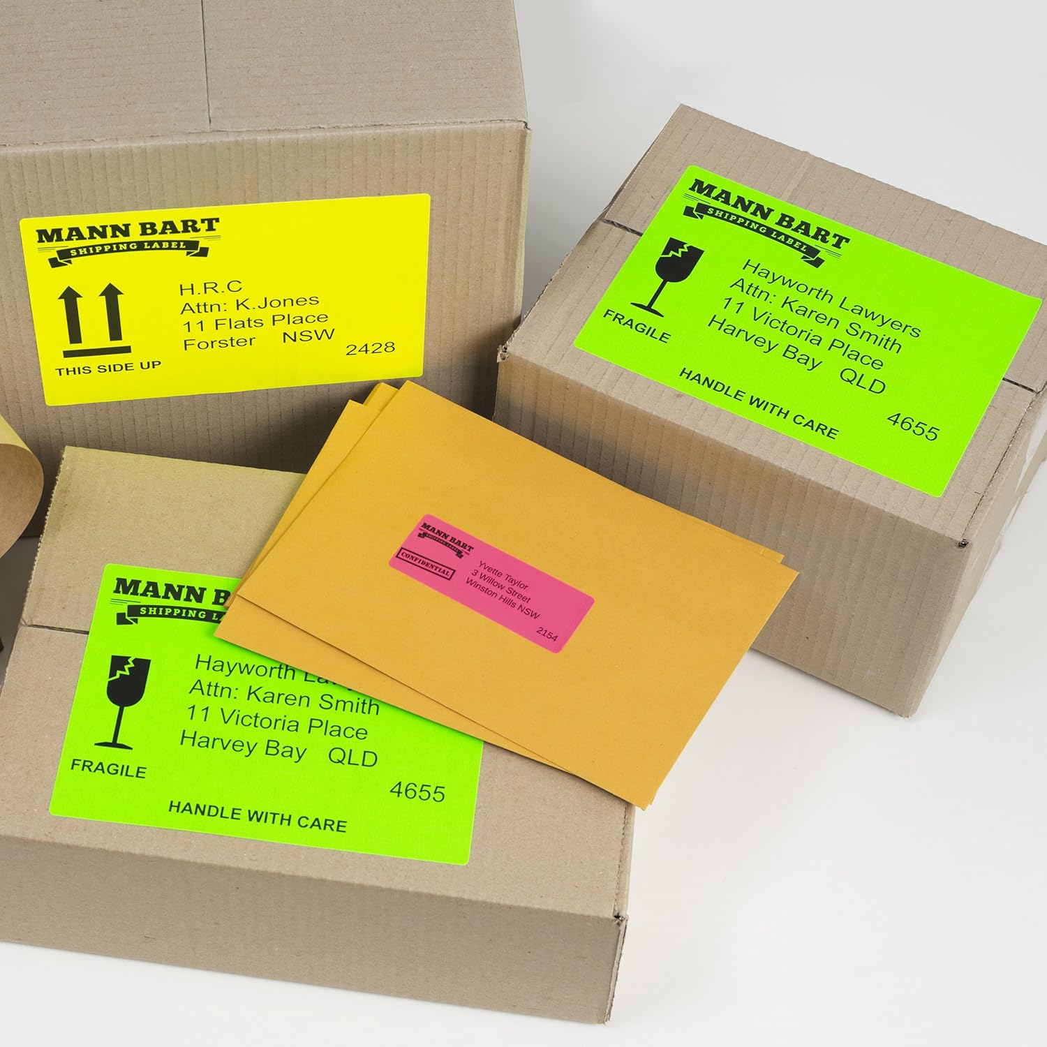 Avery Fluoro Orange High Visibility Shipping Labels for Laser Printers, 99.1 X 67.7 Mm, 200 Labels (36103 / L7165FO) image number 7