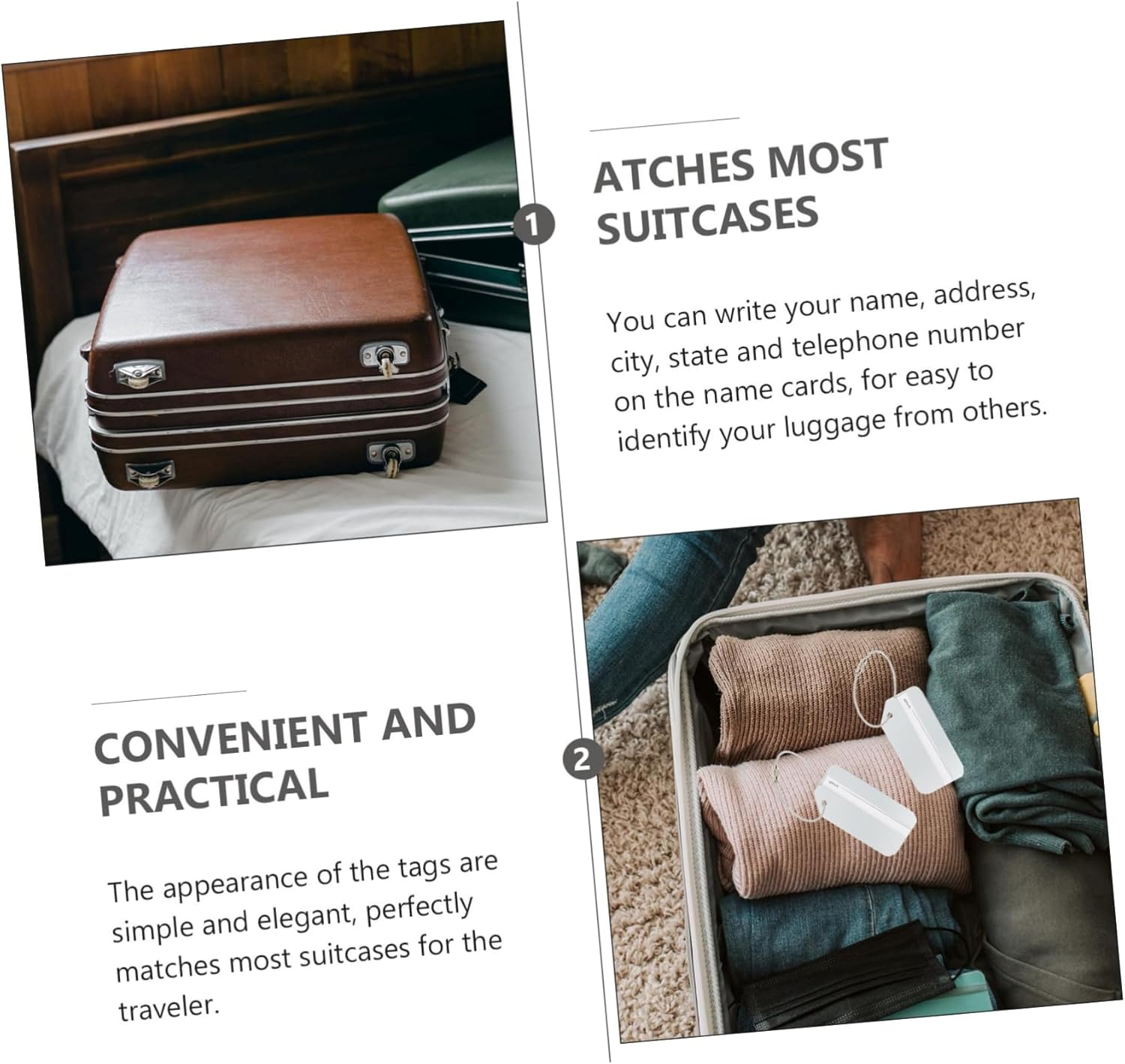 SHERCHPRY 6Pcs Japanese Luggage Tags Suitcase Boarding Tag Checked Identifiers for Travel image number 4