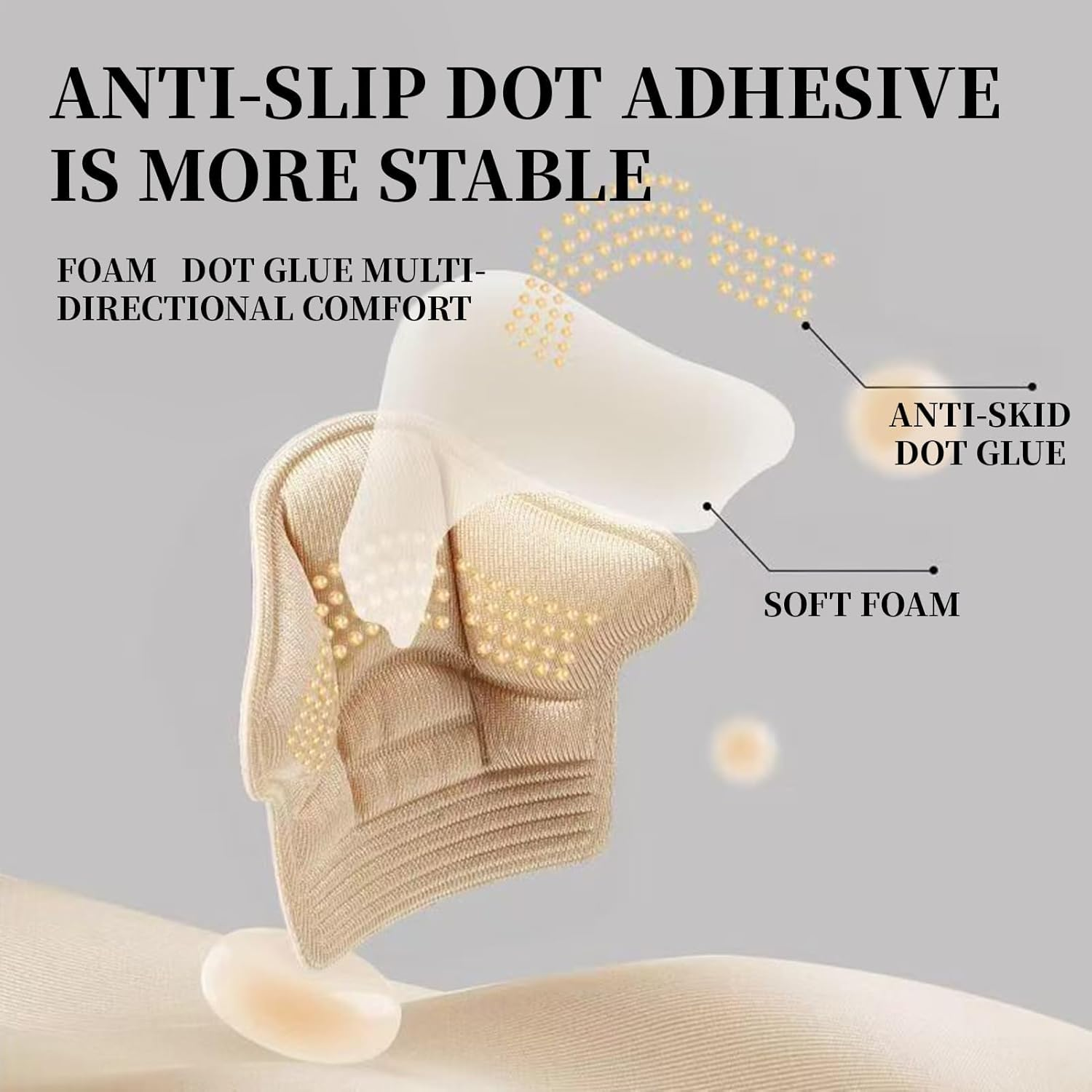 10 Pairs Heel Cushion Inserts, Leather Heel Grips Liners for Comfort and Protection, Reusable Shoe Pads with Adhesive Backing, Ideal for Boots, Sport Shoes, and Heel Blister Prevention image number 5