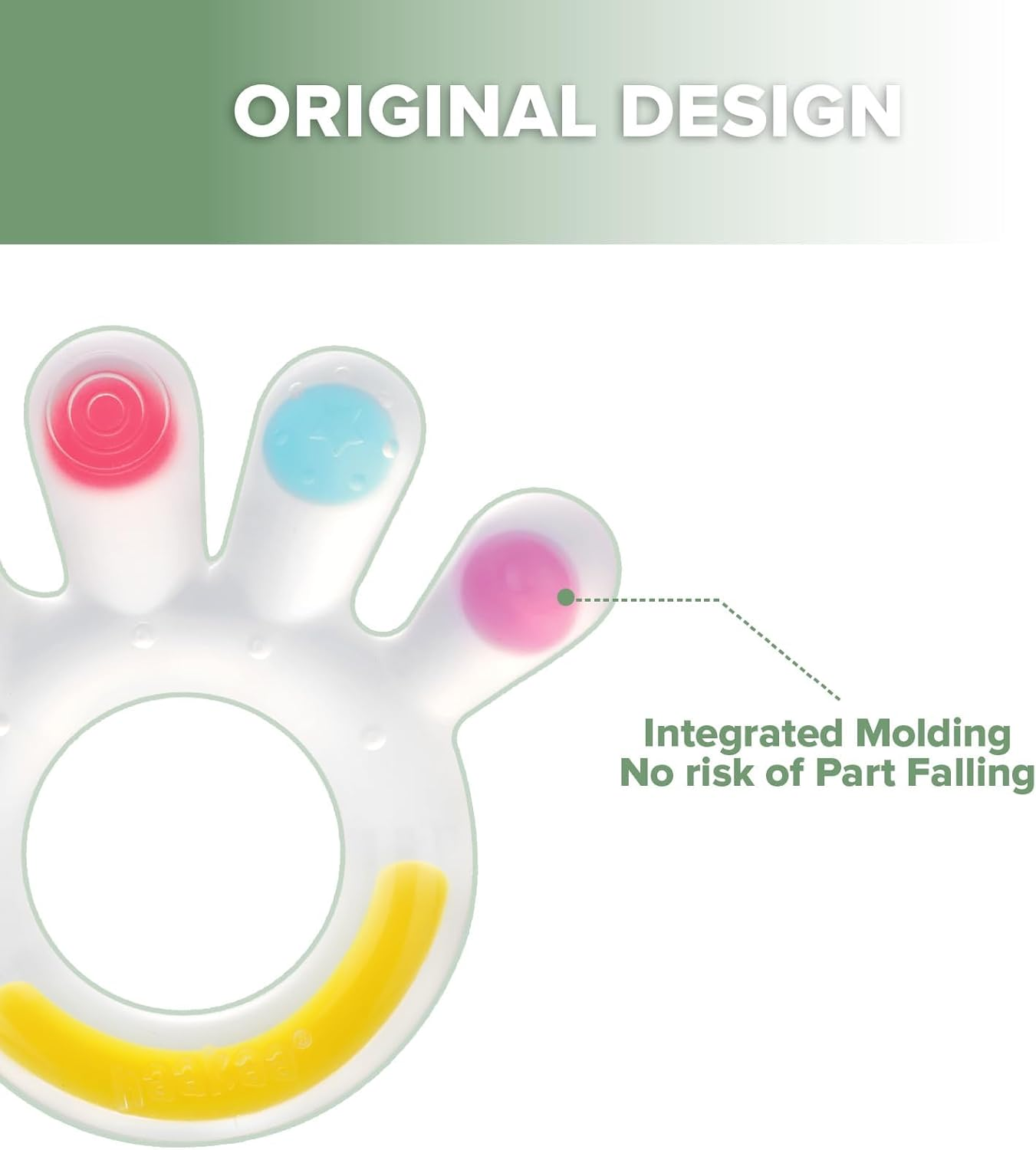 Haakaa Palm Teether - Super Soft Silicone Baby Soothing Teether Pacifier, Teething Toys for 3M+ Babies, 0-6, 6-12 Months, BPA Free (1 Pack) image number 1