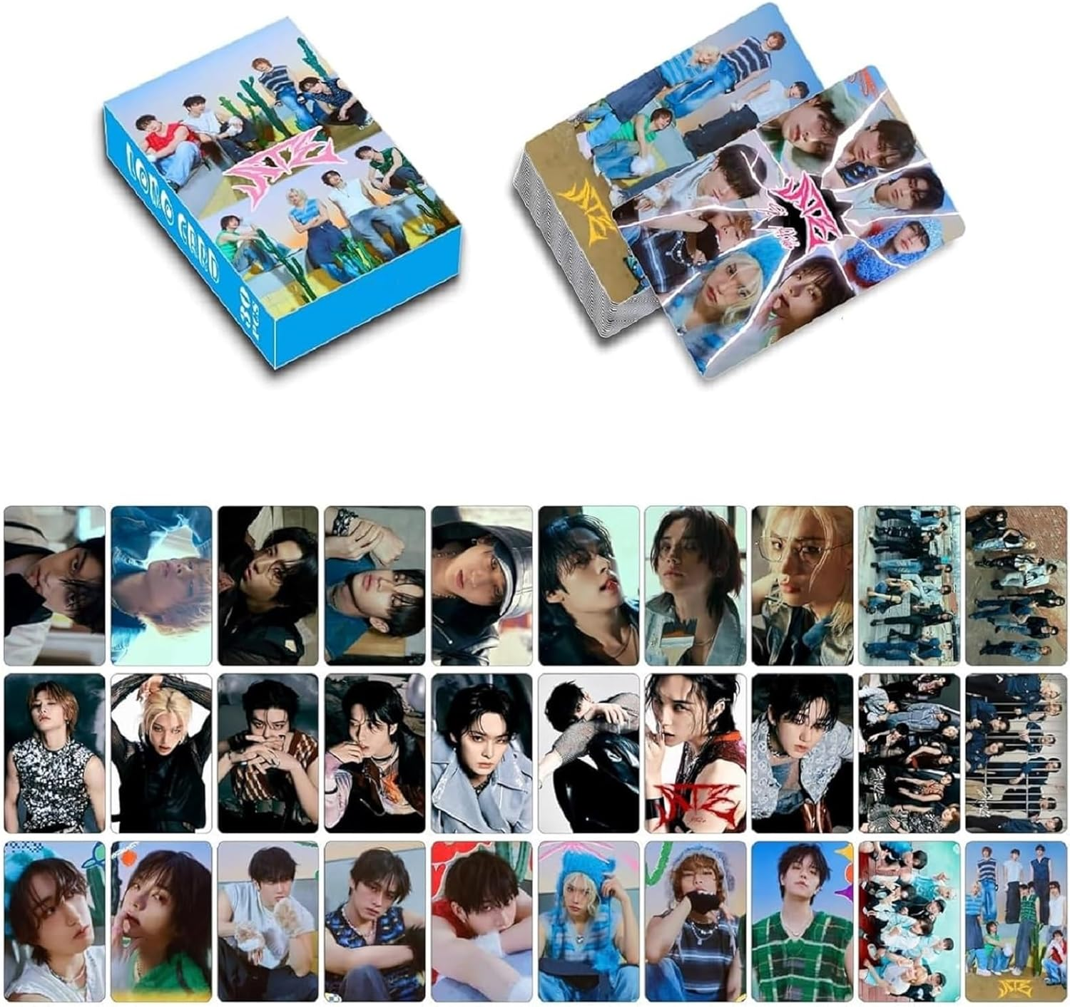Meiyiyou 8Pack/240Pcs Stray-Kids Photocards,Stray-Kids Lomo Cards Greeting for Collection(Pink) - Purple image number 5