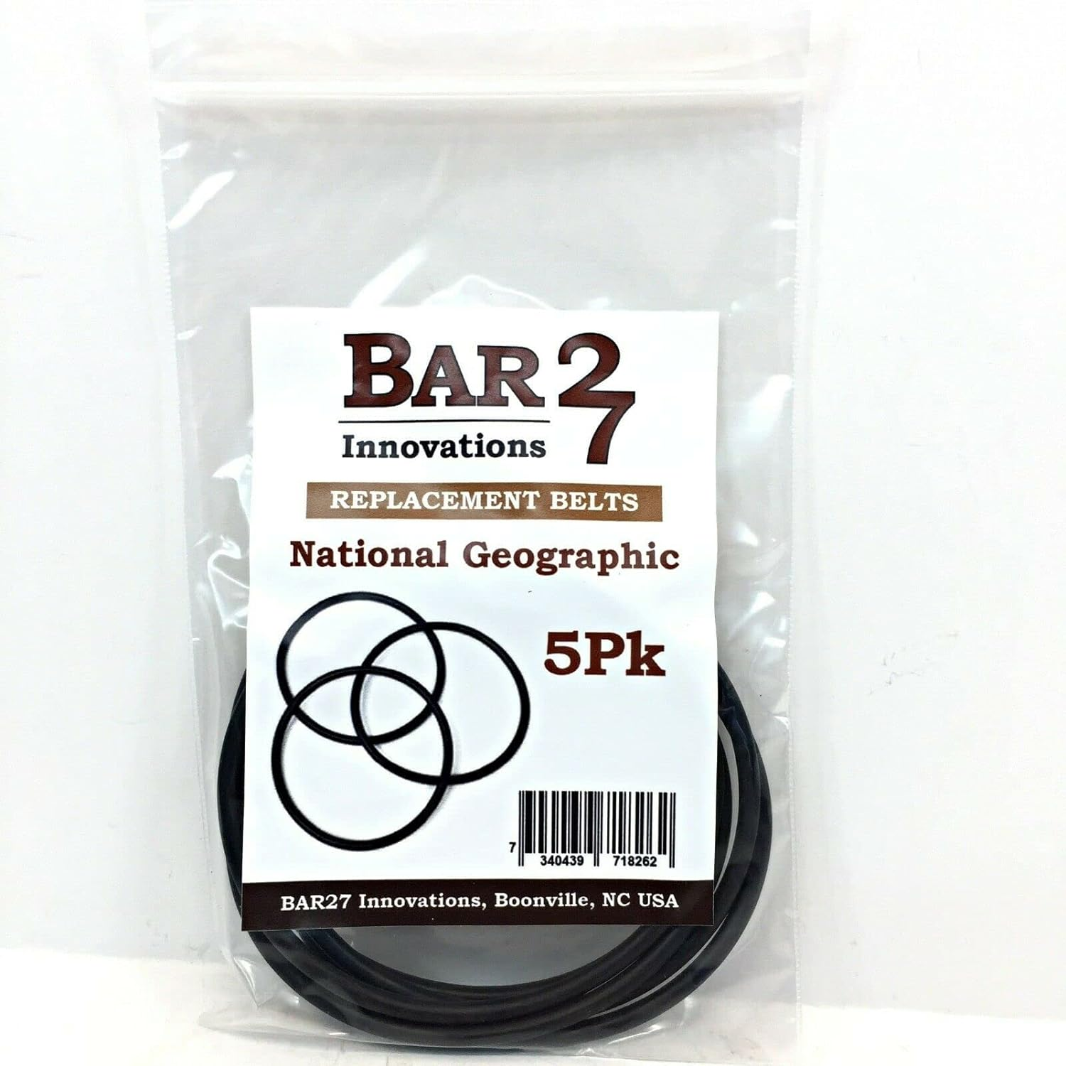 -27 Repalcement Belts 5 Pack Compatible with National Geographic Pro & Hobby Rock Tumbler