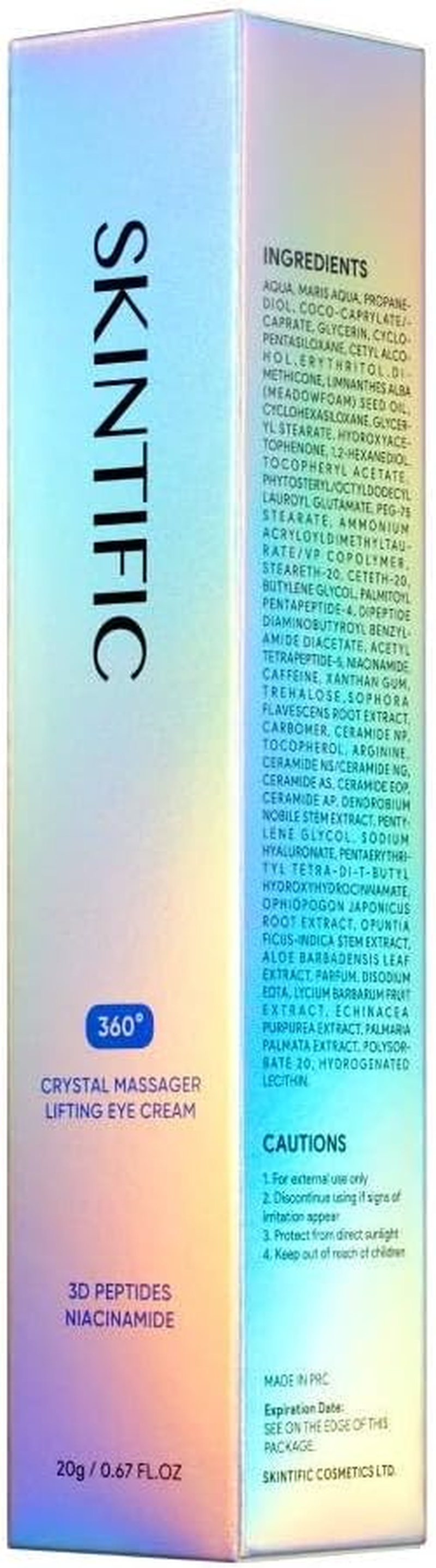 Skintific 360 Crystal Massaging Eye Cream 20Gram (To Reduces Fine Lines, Wrinkles, Puffiness & Dark Circles) image number 4