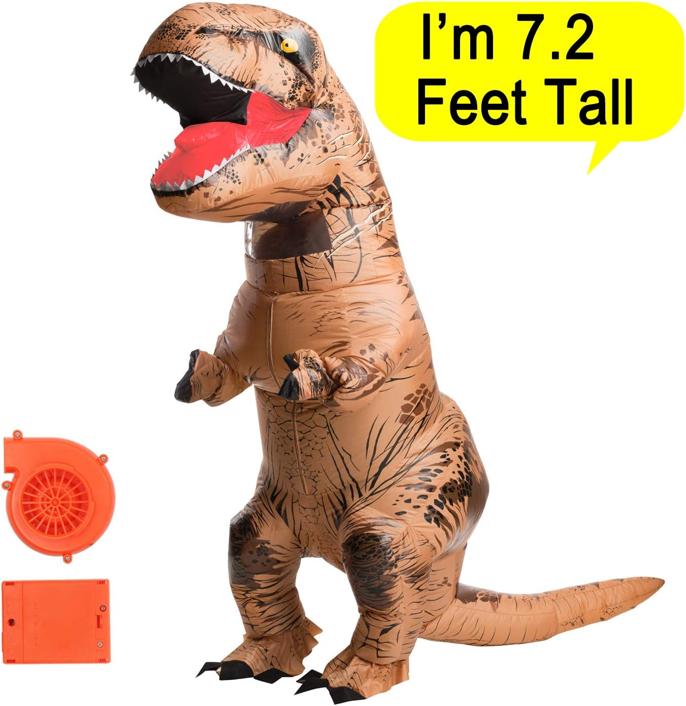 Inflatable Dinosaur Costume for Adult T-Rex Blow up Costumes for Women Men,Funny Halloween Costumes Party Cosplay image number 1
