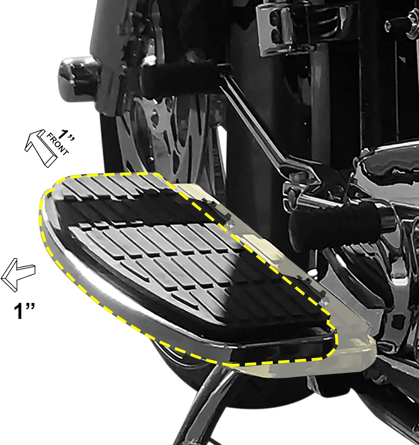 Mofun Driver Floorboard Relocation Brackets Compatible with Harley Touring Street Road Electra Glide Road King Trikes Motorcycle Foot Control 2017-2023 image number 1