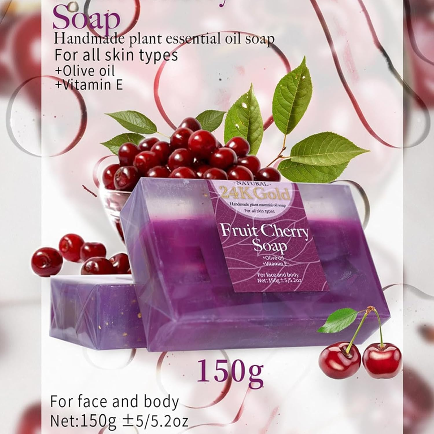 Organic Face Soap,Moisturizing Soap for Body & Face Brighten Skin Colour,All Natural Soap Bar,Suitable for All Skin Types image number 1