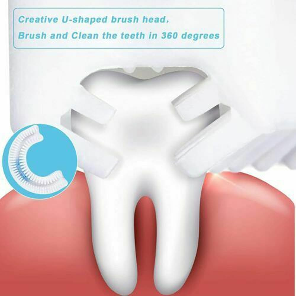 All Rounded Children U Shape Toothbrush for Children Aged 2-6 Years Old (Blue) image number 5