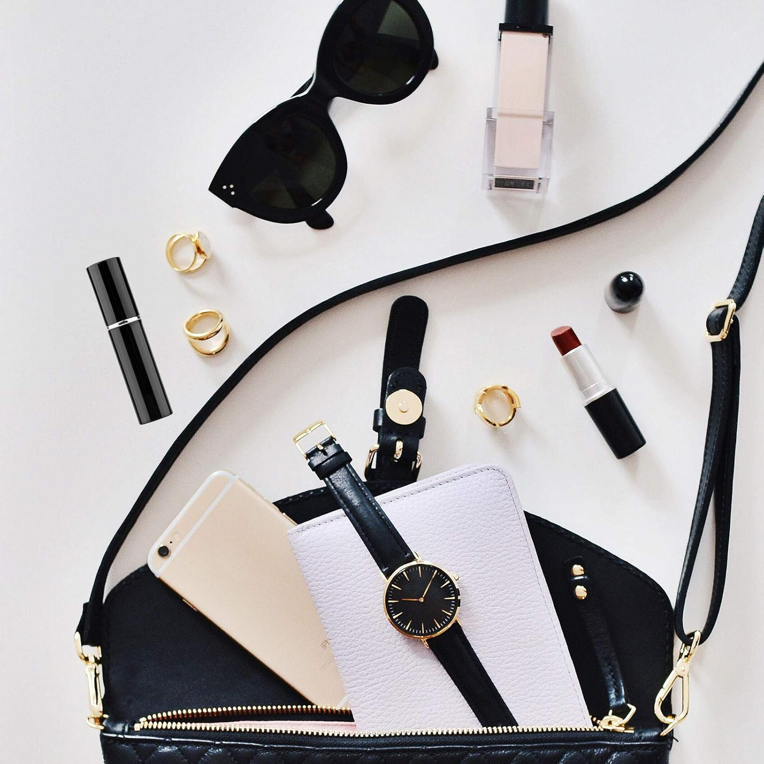 TRIXES Aftershave Atomiser 5Ml Travel Perfume Easy Fill Spray Bottle Black image number 4