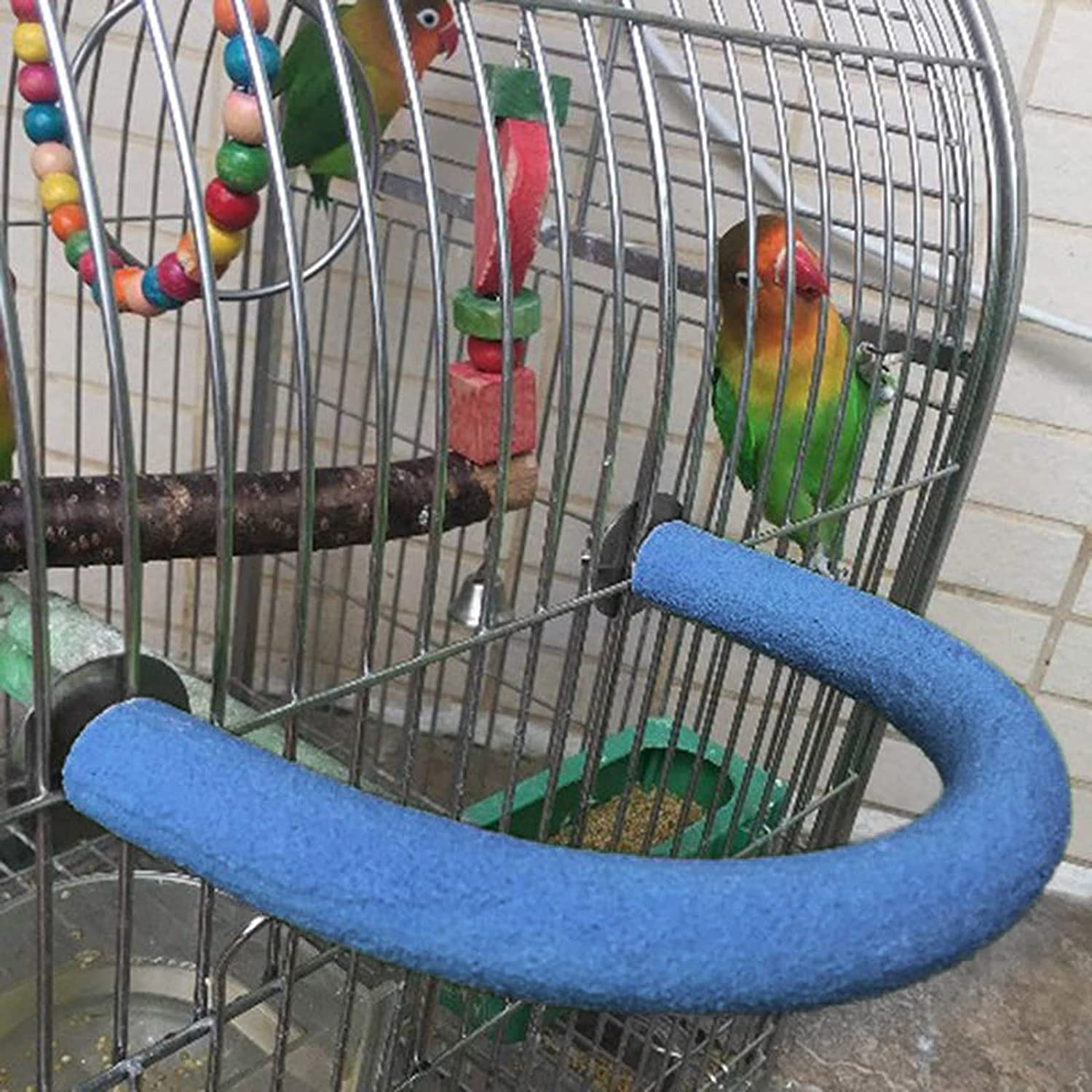 TRADERPLUS Parrot Perch Stand Swing U Shape Cage Toys Supplies for Medium to Large Birds (L) image number 5