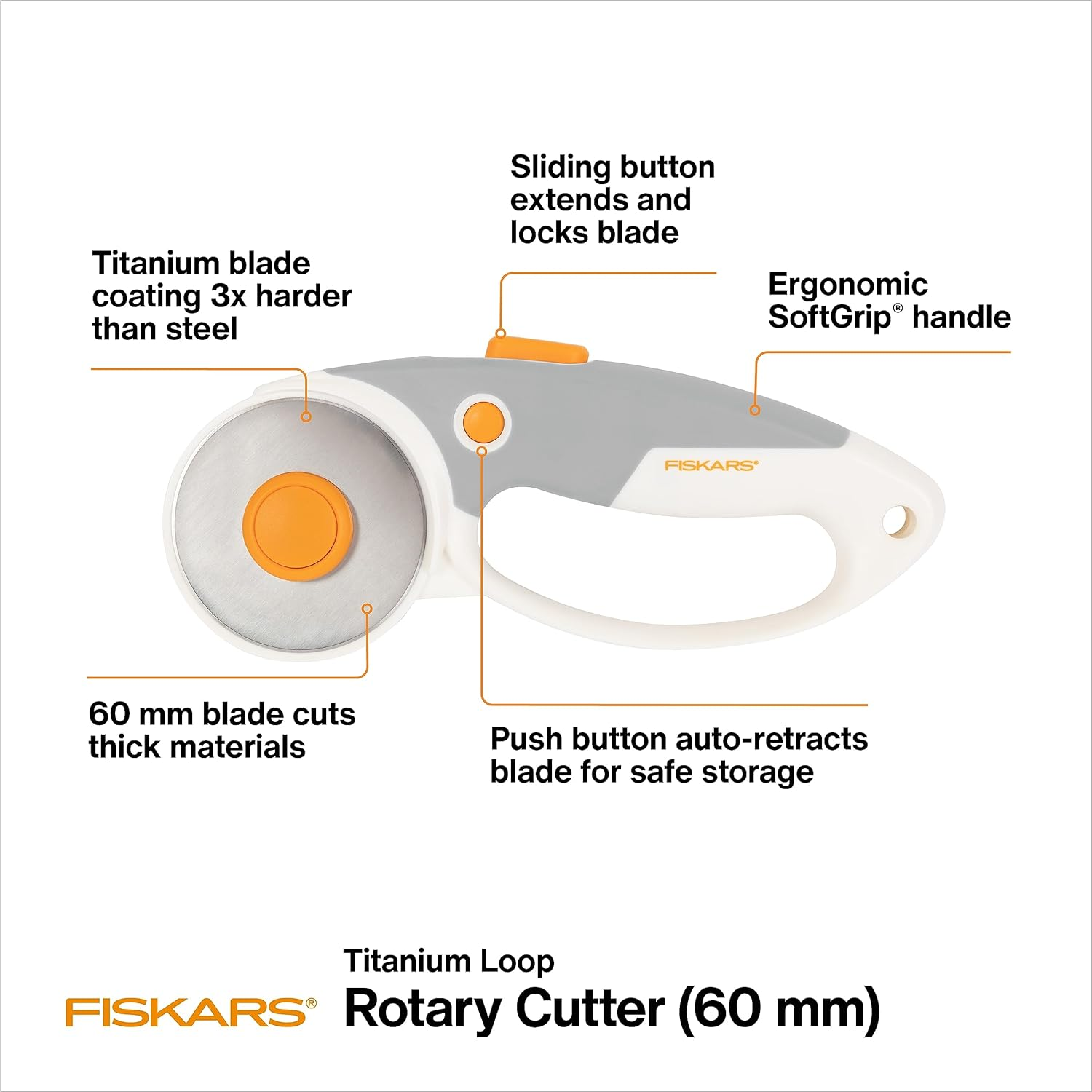 Fiskars 1065932 Rotary Cutter, White image number 6