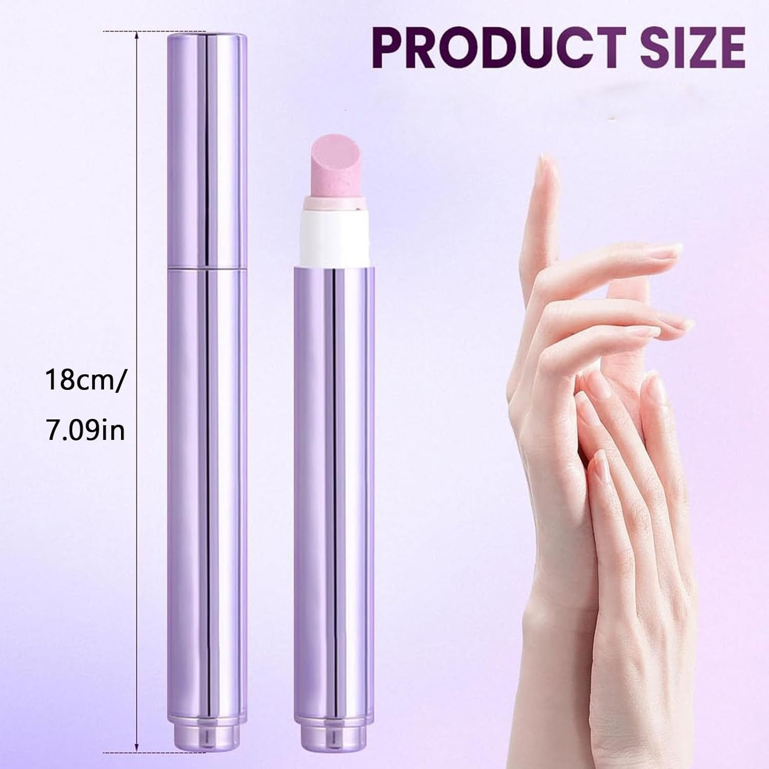 2025 Upgrade 3-In-1 Nail Care Pen, Ceramic Cuticle Pusher Pen with Oil, Cuticle Oil Pusher Pen for Nails for Hangnails, Dry & Damaged Nails, Moisturize Strengthen Brighten Nails Care (5PCS) - 2Pcs image number 2