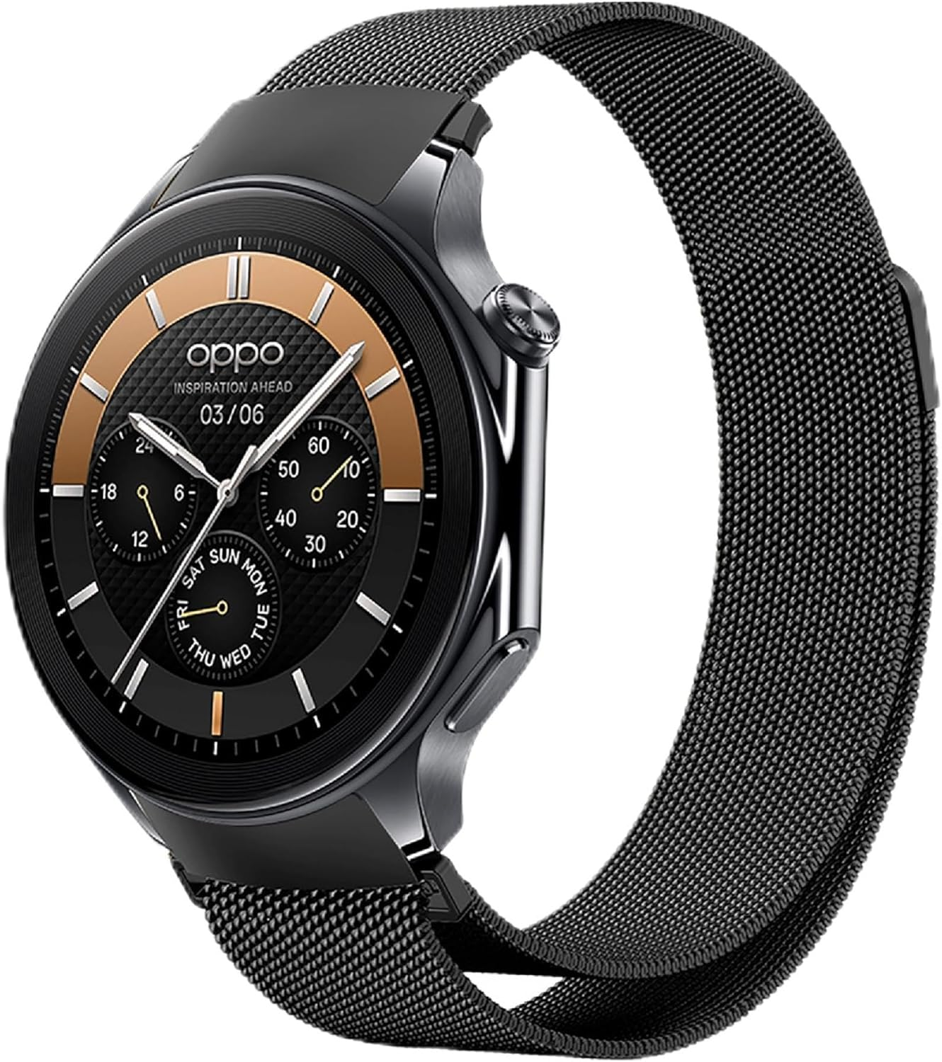 GIOPUEY Bracelet Compatible with Oneplus Watch 3, Braided Stainless Steel Strap, Wear-Resistant, Magnetic Replacement Strap image number 2