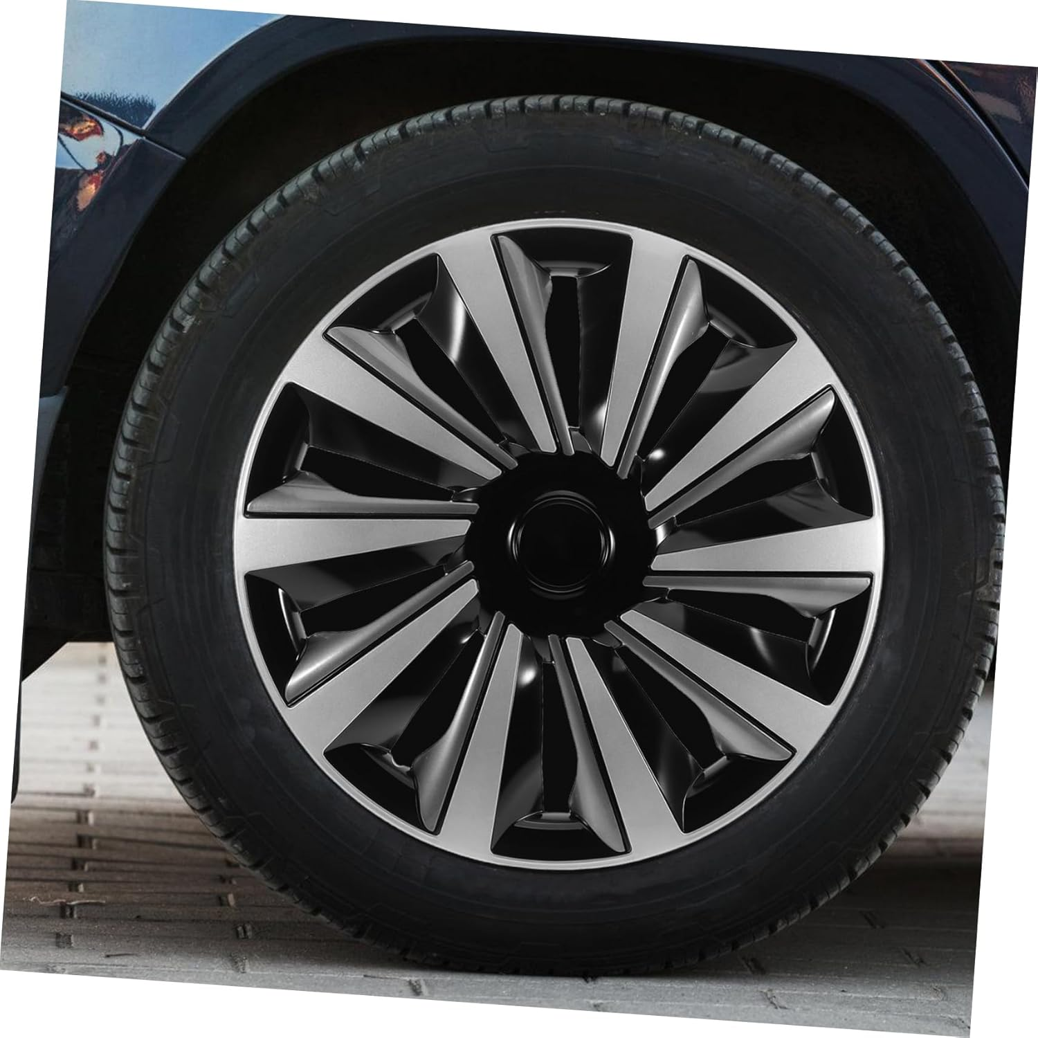 Generic Car Wheel Hub Covers Rim Protection Hubcaps for Stylish Vehicle Appearance Easy Installation Durable Material for City Rural Driving image number 2