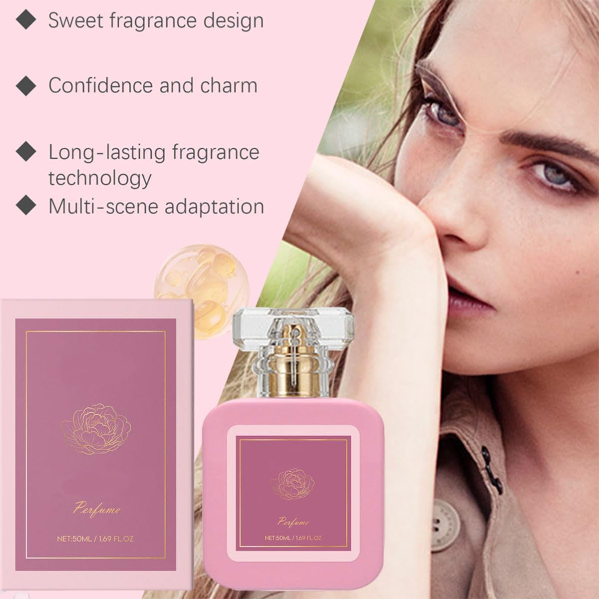 Fresh & Long-Lasting Marshmallow Blush Perfume for Women,Women'S Strawberry Candy Sweet Vitality Perfume Long-Lasting Fresh Sweet (1PCS) image number 4