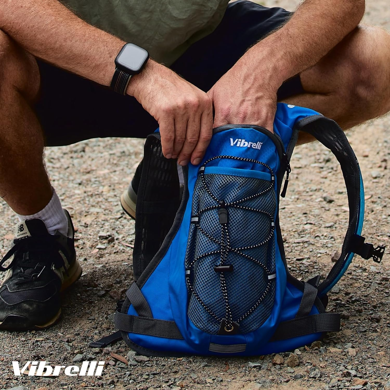 Vibrelli Hydration Pack & 2L Hydration Bladder - High Flow Bite Valve Hydration Backpack image number 2