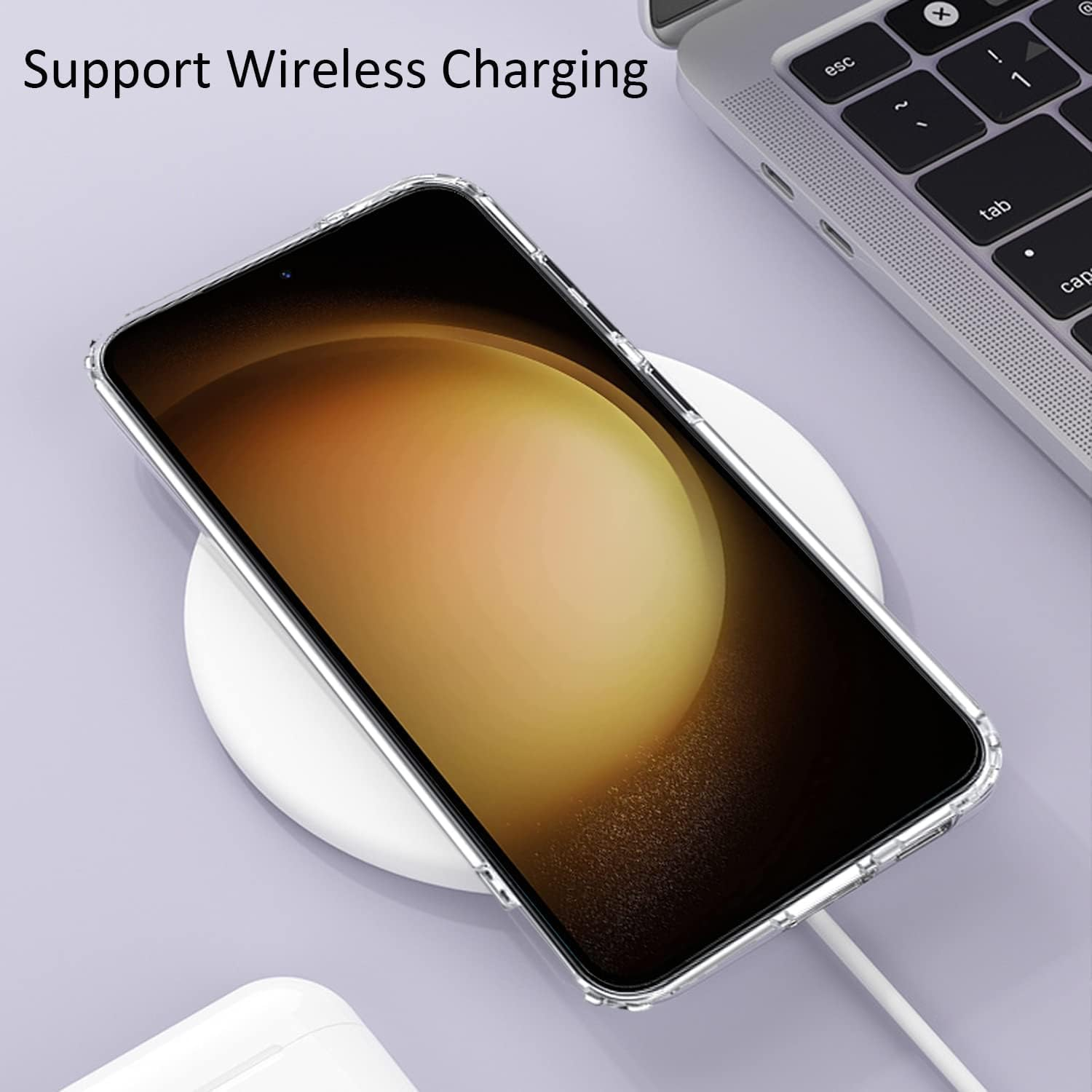 For Samsung Galaxy S25 plus Case Clear,[Anti-Yellowing & Non-Slip] Transparent Shockproof Protective Phone Cases Slim Thin Cute Cover for Galaxy S25 Plus+ 6.7&rsquo; Released 2025 image number 4