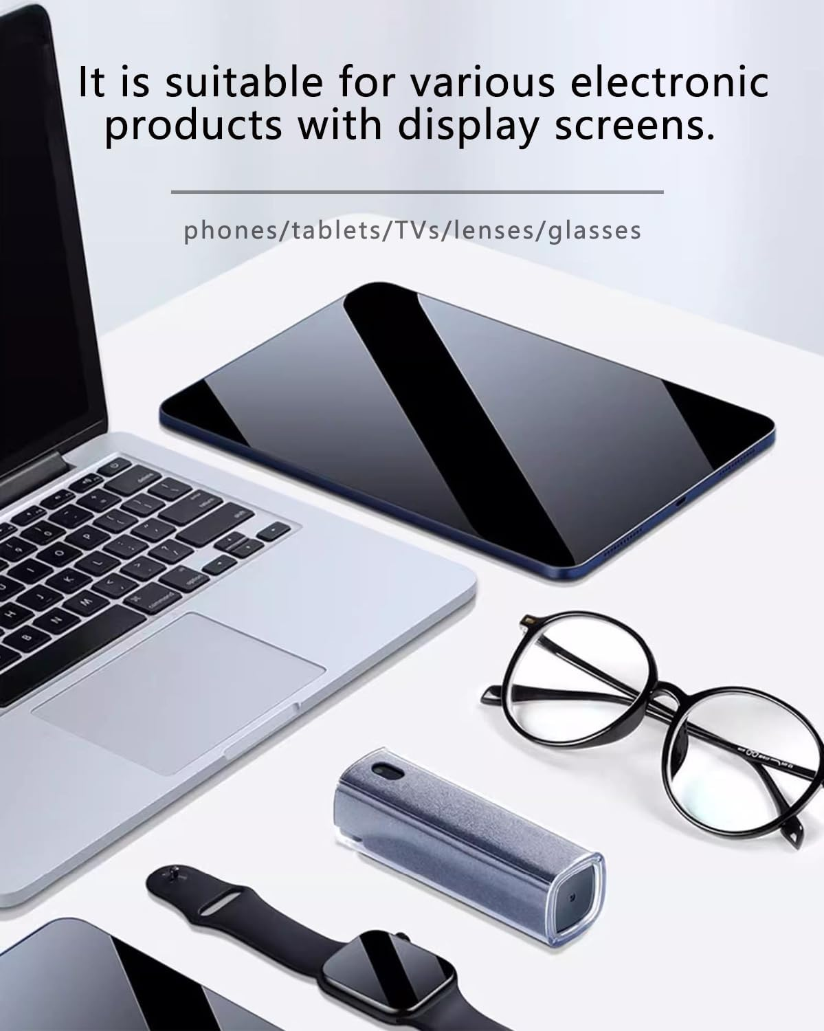 Car Screen Spray Cleaner 2In1 Touchscreen Mist Cleaner Spray Car Essentials for Women Travel Iphone Ipad Airpods Macbook Eyeglasses Cell Phones Screen Cleaner Spray Kit (2 Units)