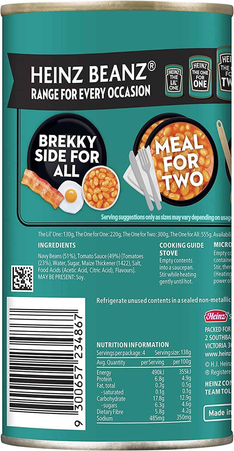 Heinz Beanz Baked Beans in Tomato Sauce Can 555G image number 3