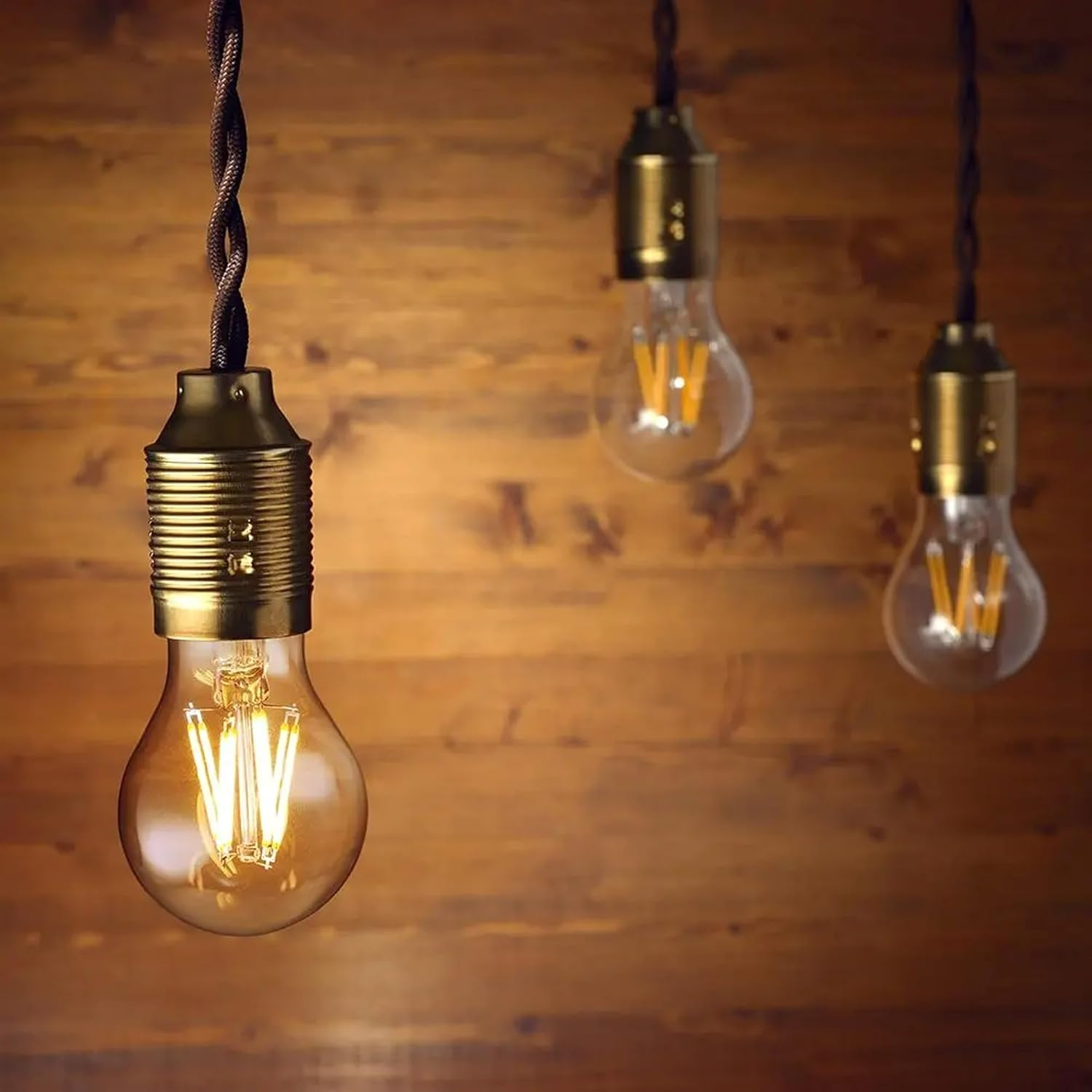 V-TAC 3 X LED Filament Bulbs E27-12W (Equivalent to 100W) A60-1521 Lumen &ndash; Vintage LED Glass Bulb &ndash; Maximum Efficiency and Energy Saving &ndash; 3000 K Warm White image number 3