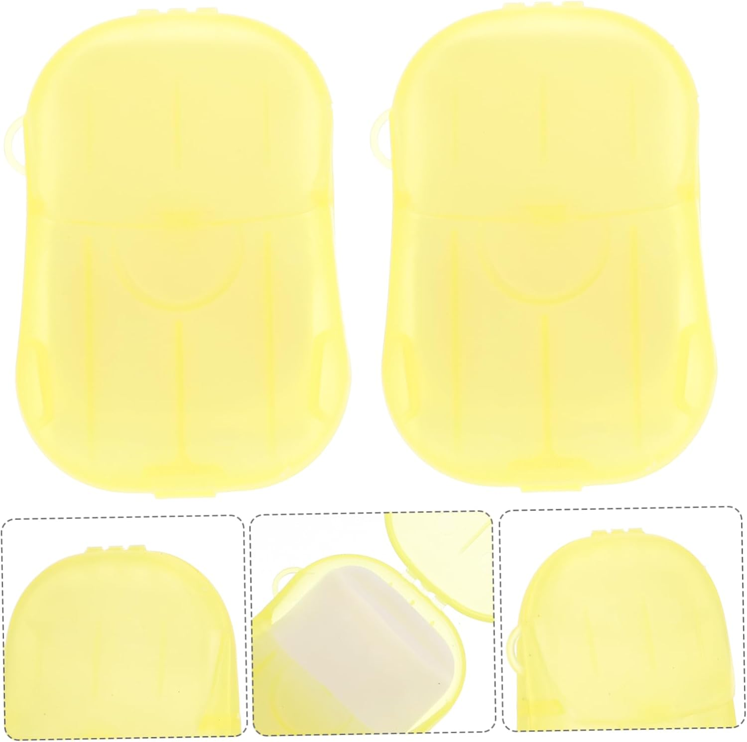 GAROZATION Portable Soap Portable Scented Soap Paper Travel Soap Paper Plastic Pink image number 1