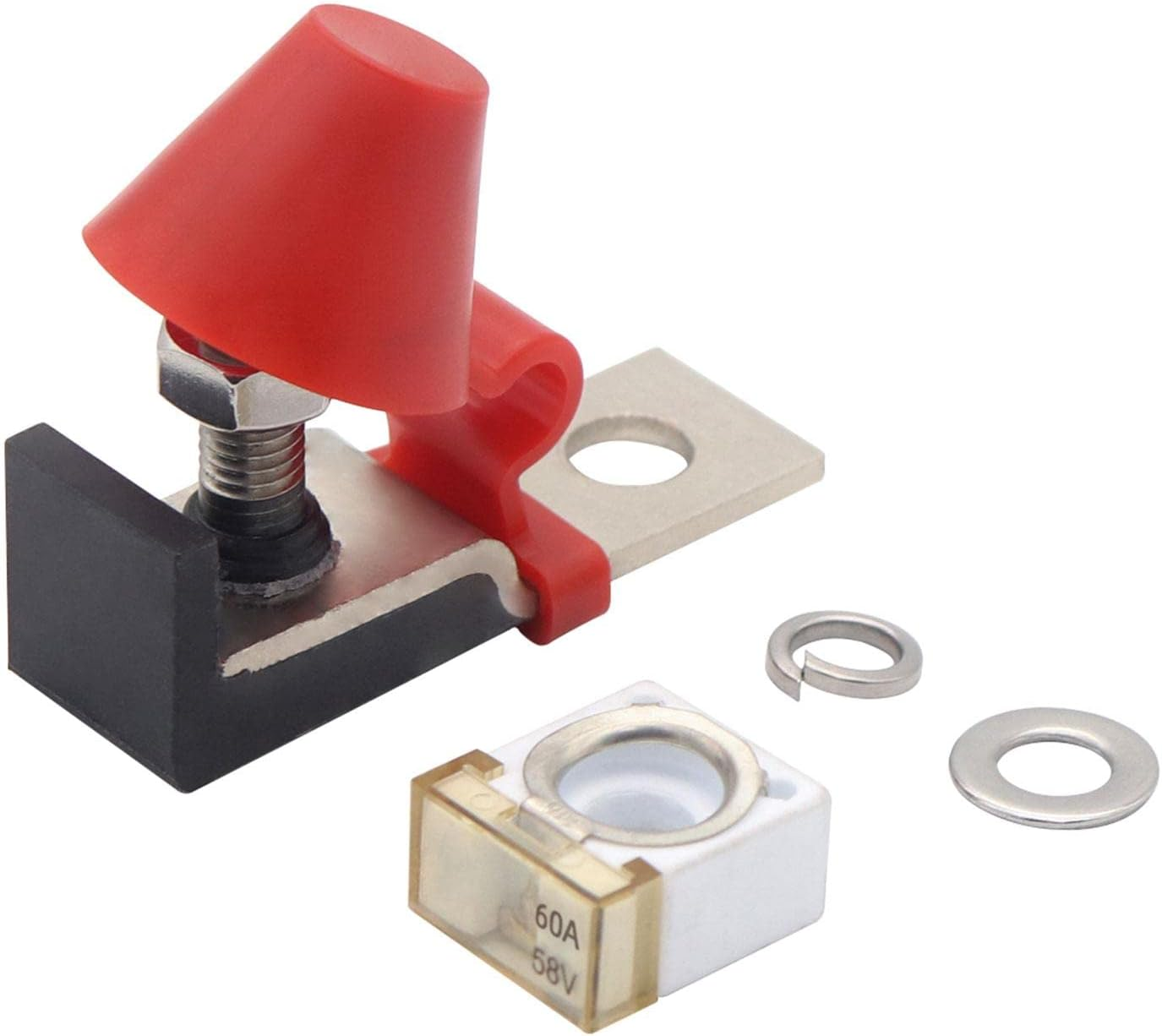 Magideal Mrbf Terminal Fuse Block Kit 5/16" (M8) Single Stud Fuse Mount for RV Truck, 60A - 100A image number 7