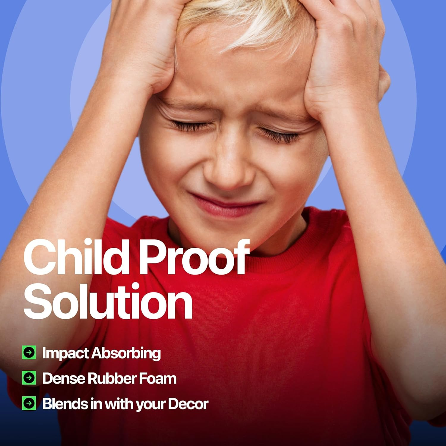 Furniture Edge and Corner Guards | 16.2Ft Protective Foam Cushion | 16.2Ft Bumper 4 Adhesive Childsafe Corners | Baby Child Proofing Foam Set and Safe for Table, Fireplace, Countertop | White image number 5