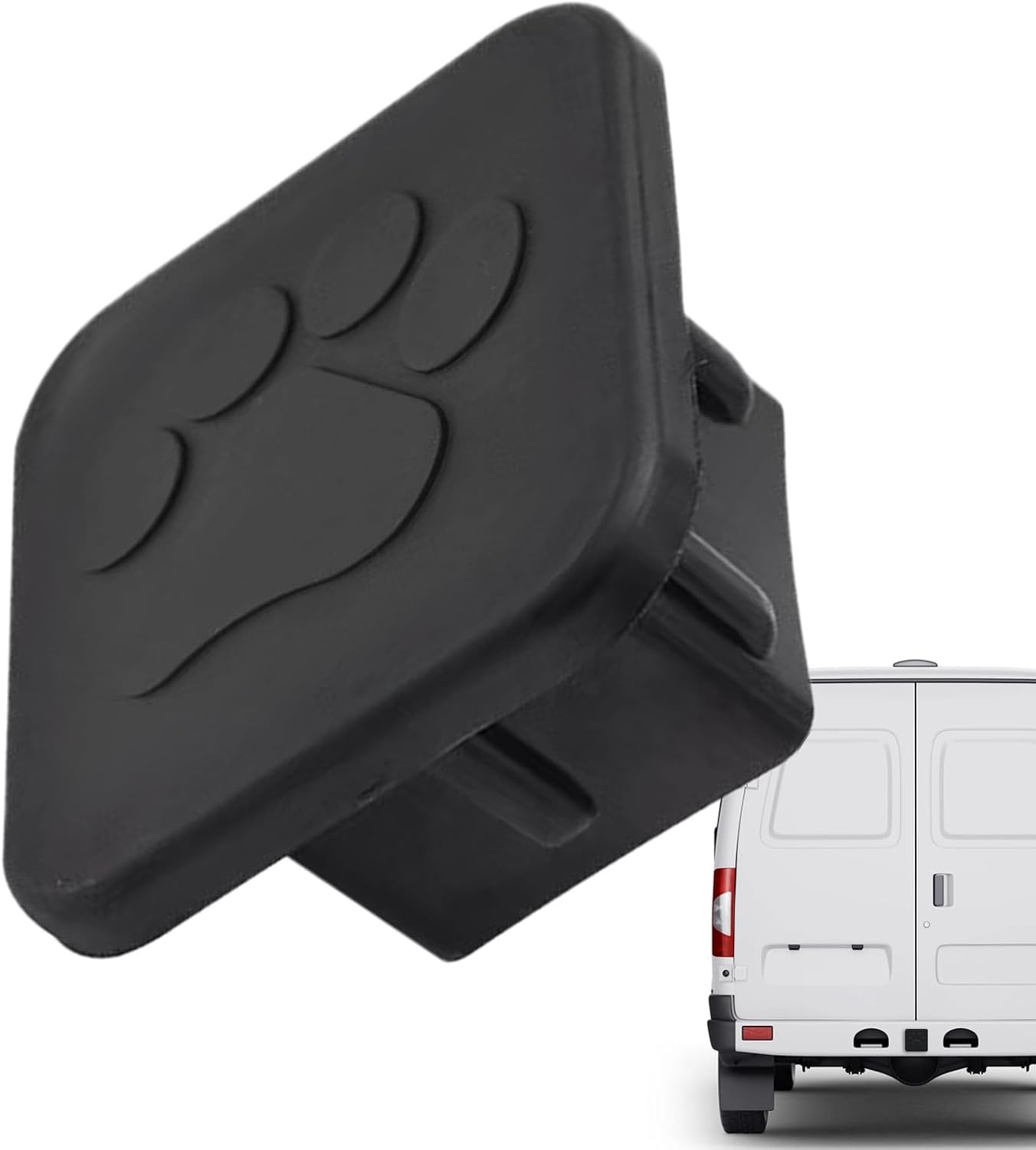 Tow Hitch Covers - Silicone Hitch Dust Plug Covers - Exterior Car Accessories, Receiver Tube Cap, Black, Funny Protective Trim for All Types of Models