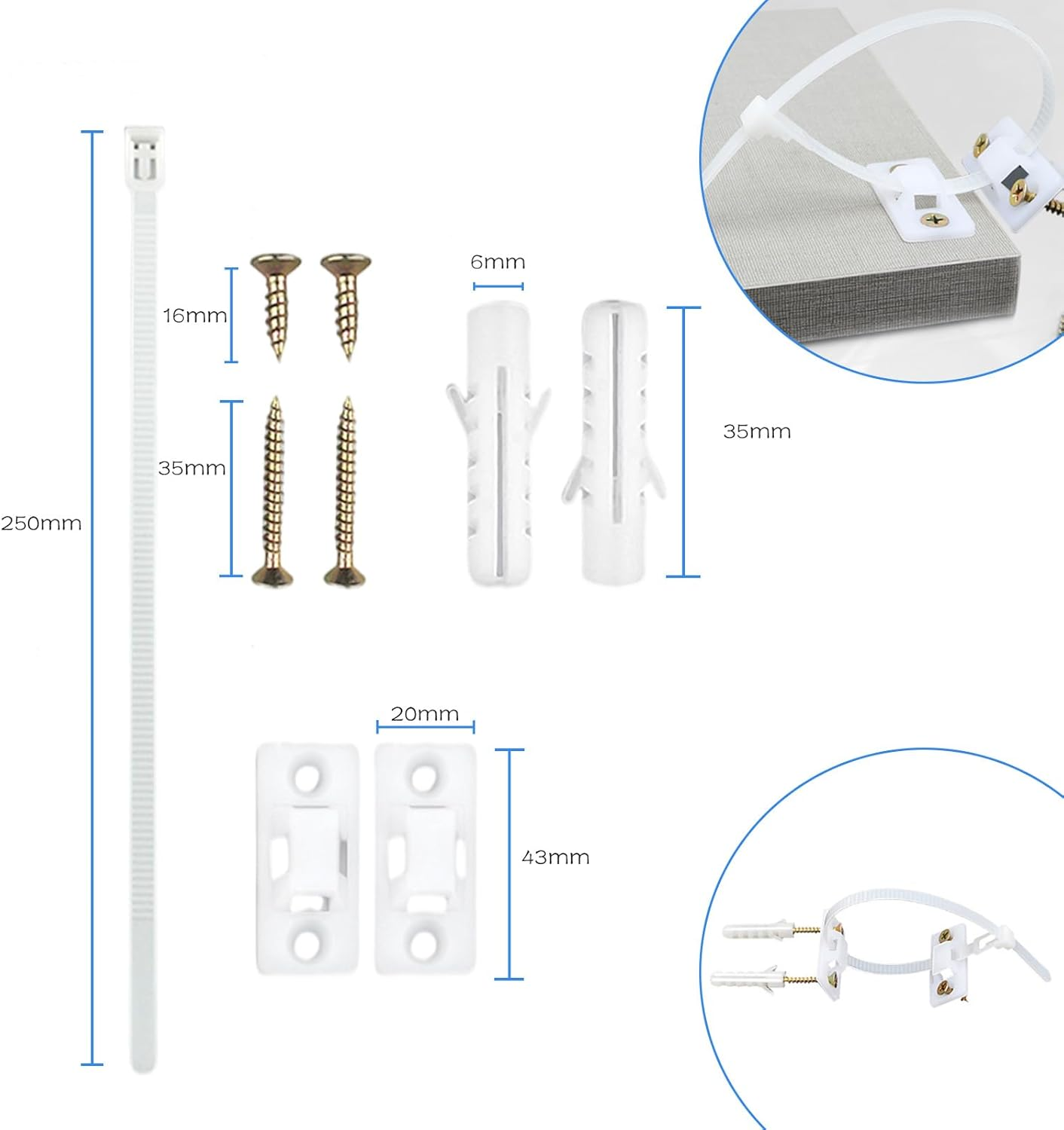 [Loimon 12-Pack Heavy-Duty Anti-Tip Fixation Anchors] Drill-Required & Manual Installation | Earthquake-Secure Furniture Wall Mounts for Baby Proofing Cabinets, Tvs, Bookshelves | Child Safety Home Security Device for Australian Households image number 1