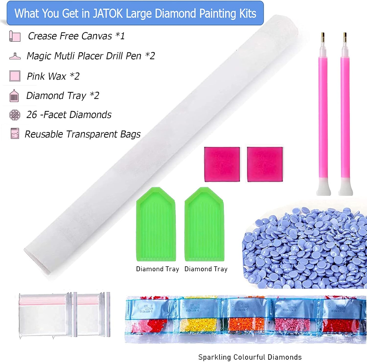 JATOK Diamond Painting Kits for Adults, DIY 5D Diamond Painting Paint Large Sunset Waterfall (35.5X15.7Inch) by Number with Gem Art Drill Diamond Painting Kits for Kids for Home Wall D&eacute;cor, Gifts image number 4