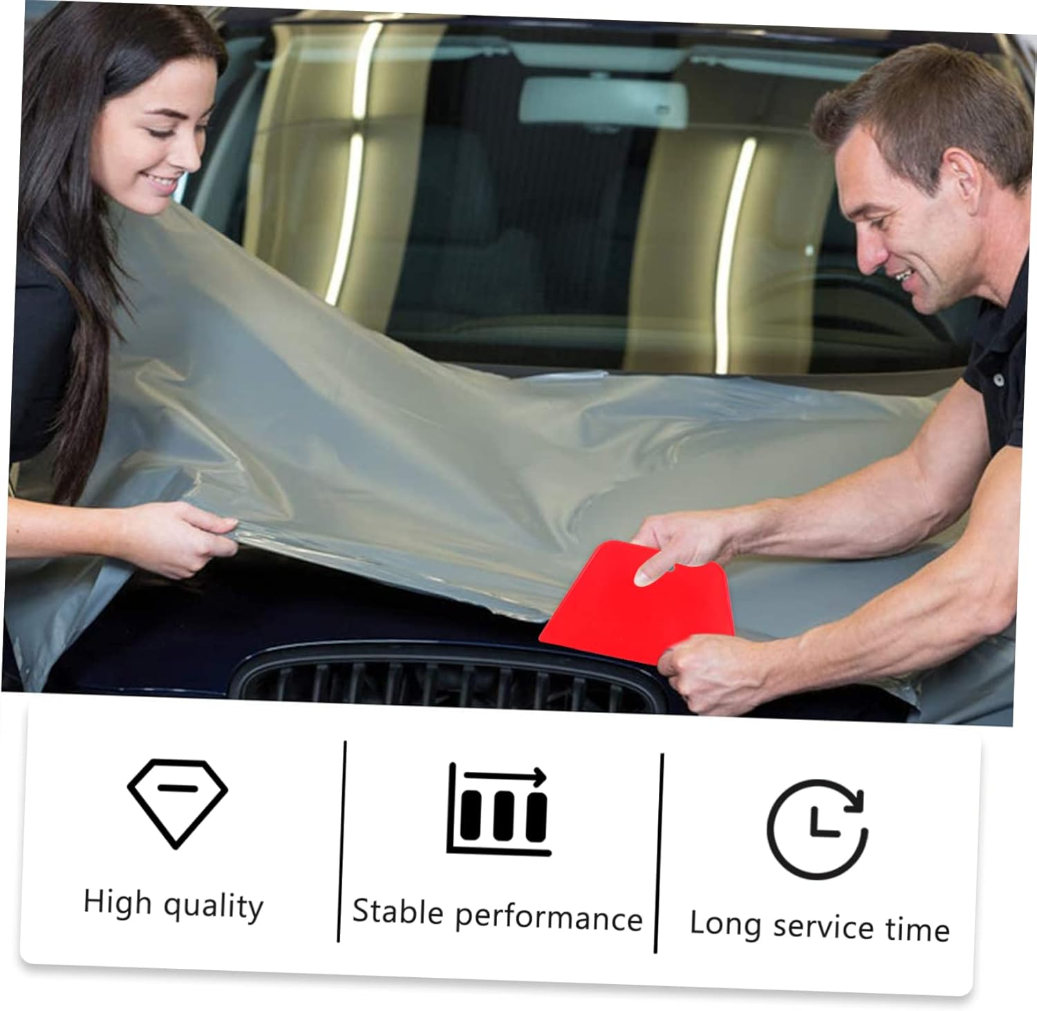 SWOOMEY 4 Pcs Window Tint Film Installing Squeegees Scraper Tools for Car Paint Protection Professional Applicators Kit Suitable for Automotive Film Application image number 6