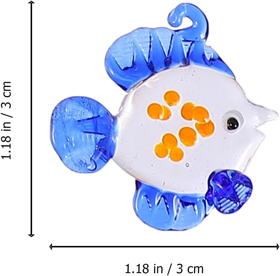 10Pcs Glass Aquarium Ornament Set Fish Tank Landscape Decoration Micro Floating Figurines for Home and Aquarium Pet Supplies image number 5