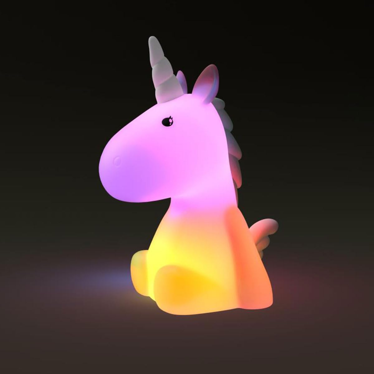 Dhink Night Light Rechargeable LED Silicone Unicorn, Whitehill DHINK442-21 image number 1