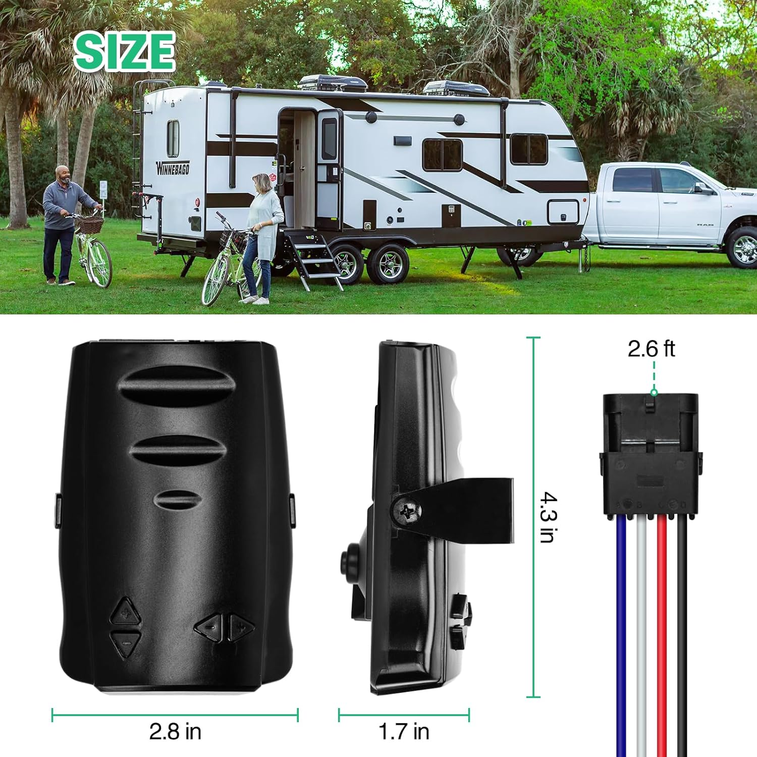 Briidea Proportional Trailer Brake Controller, Digital Electric Brake Control for 1-4 Axle Trailers, Smooth Stop Technology with Boost Mode, Compatible with Ford/Gm/Chevy/Dodge/Ram/Toyota image number 1