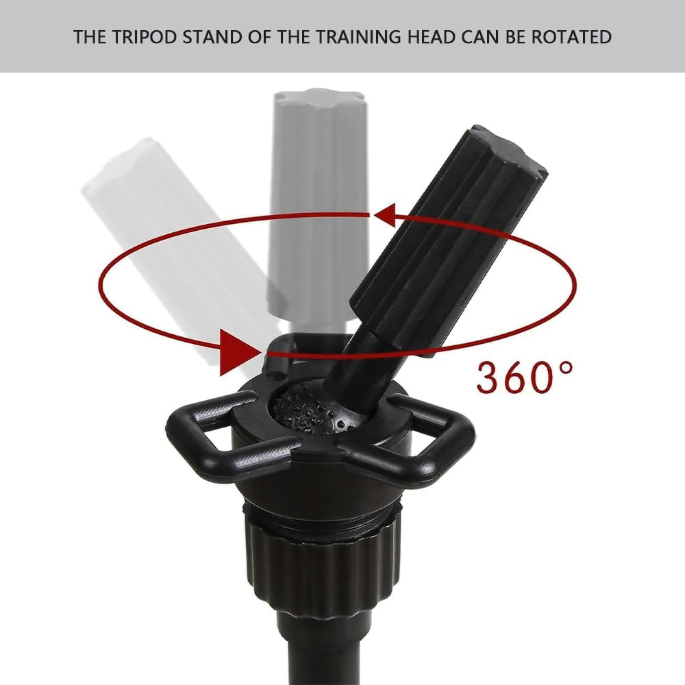 HYAVIA Mini Wig Tripod Stand &ndash; Adjustable Foldable Mannequin Head Holder for Wig, Canvas Block Head Tripod for Cosmetology Hairdressing Training (Black) image number 1