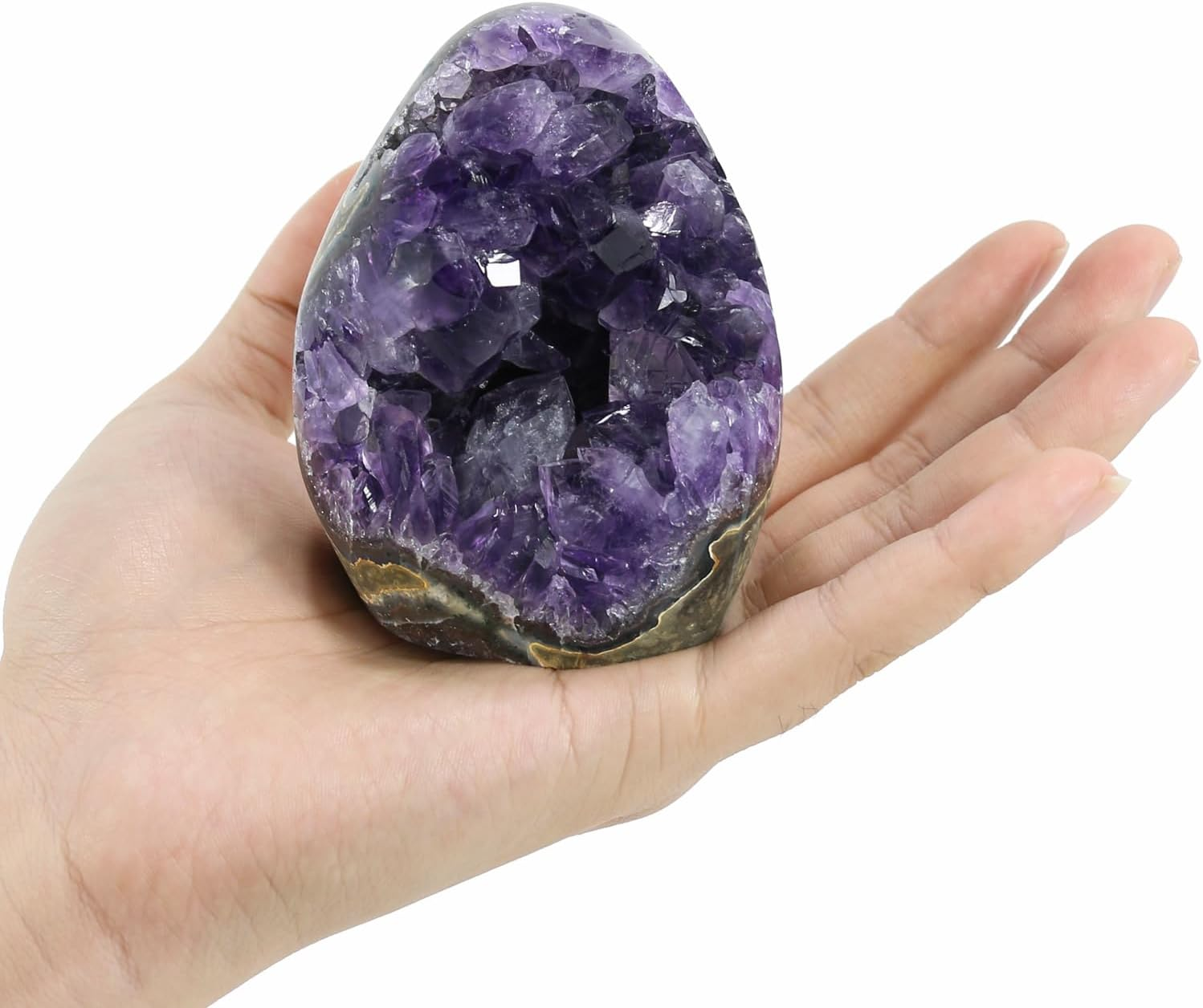 Amethyst Crystal Rock, Real Amethyst Stone, Amathesis Crystal Cluster Geode, Purple Crystals and Healing Stones, Amatista Piedra Natural, Cuarzos Originales De Energia Y Piedras, Columnar (500G) image number 6