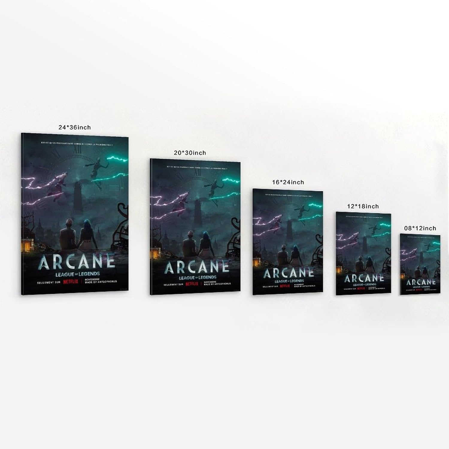 Anime Arcane Poster Poster Canvas Painting Wall Art Picture Home Decor Print for Bedroom Living Room Dorm Study Bar Office 20X30Inch(50X75Cm) image number 2