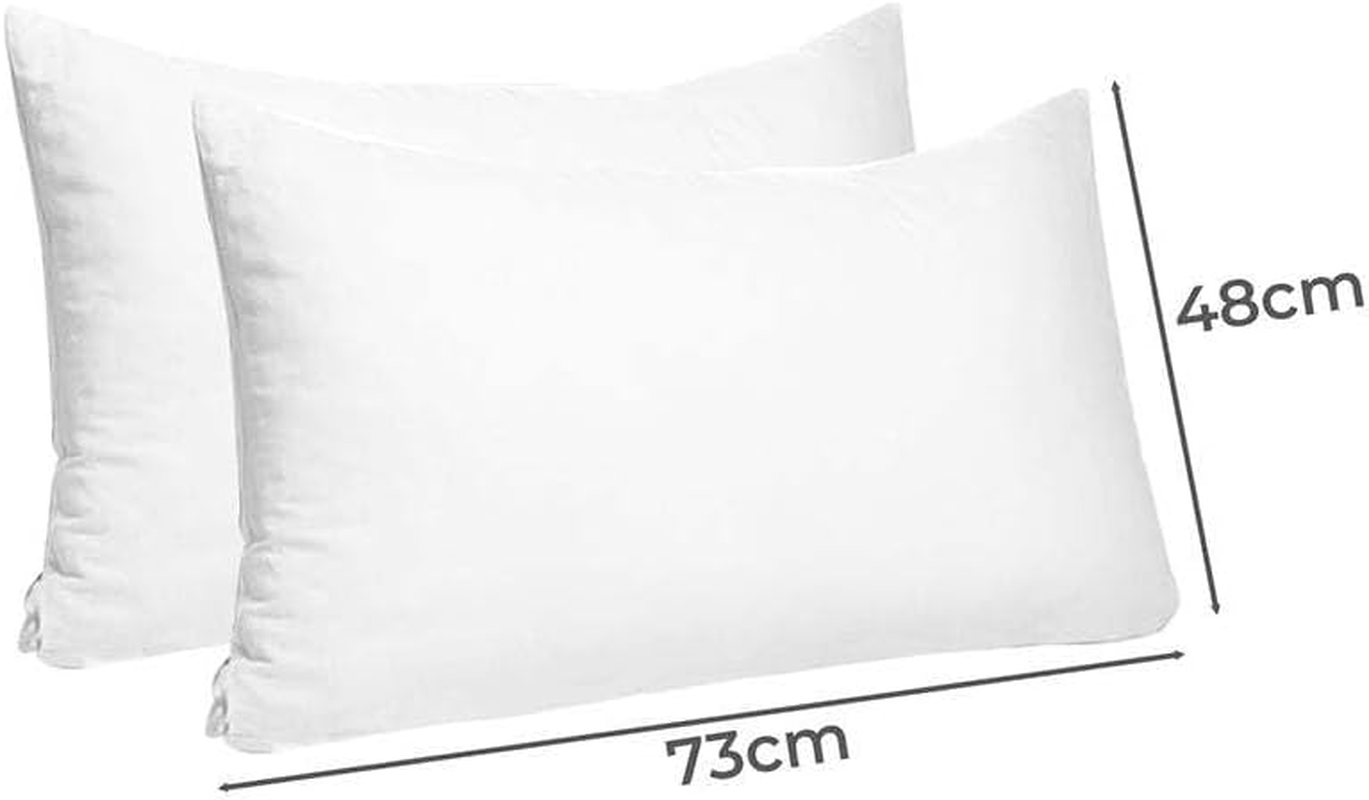 Dreamz Pillows Bed 4 Pack Home Hotel Soft Family Cotton Cover Standard Size Firm image number 3