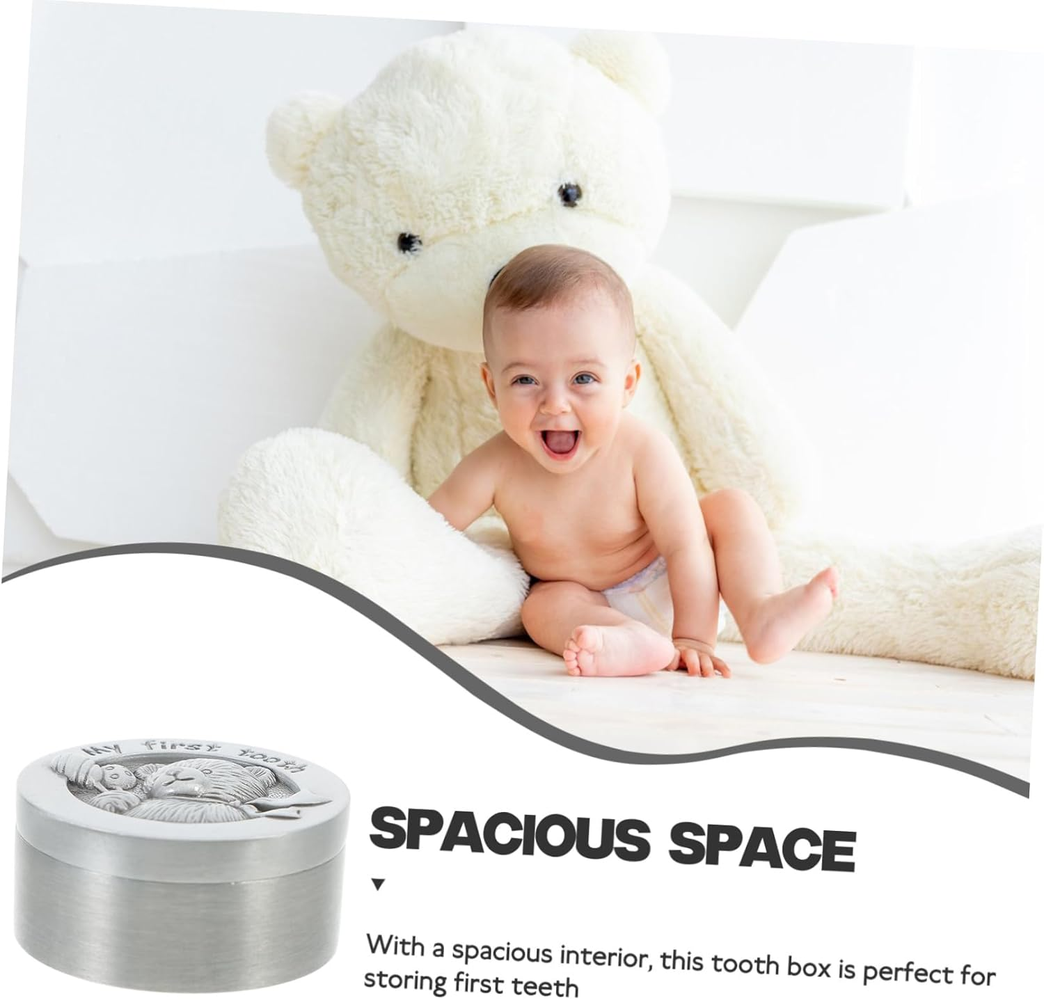 Metal Collect Tooth Box for One Year Old Boy First Tooth Box Sealing Performance image number 6