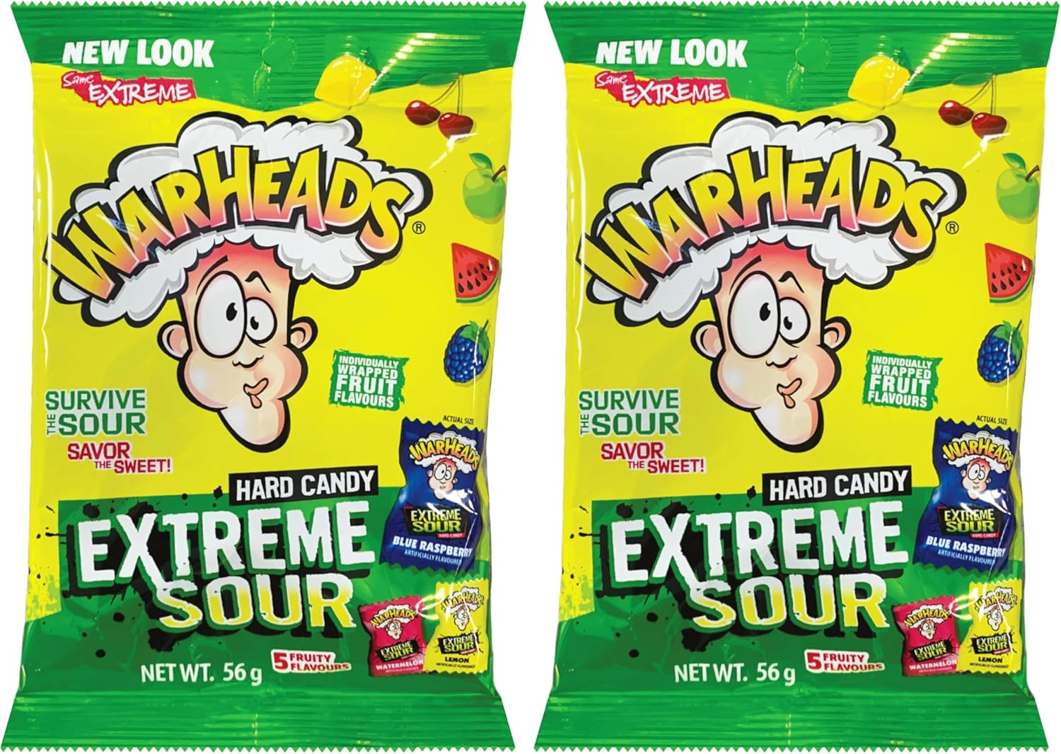 Warheads Extreme Sour Hard Candy 56 G, 56 G image number 1