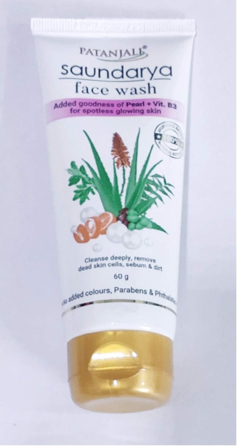 Patanjali Saundarya Face Wash 60Ml Pack of 2 image number 1