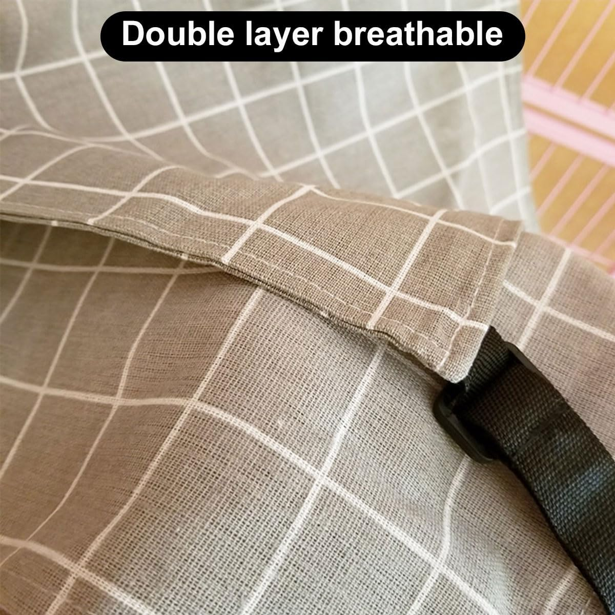 Cat Hammock, Pet Cage Hammock, Pet Hammock, Cat Swing, with Adjustable Straps, Suitable for Pets Weighing No More than 9 Kg (57 X 47 Cm) image number 2