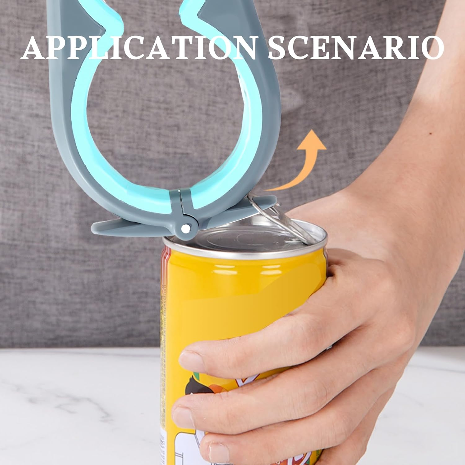 Multi-Functional Jar Opener, Bottle Opener, and Can Opener, for Weak Hands, Seniors with Arthritis, and Anyone with Low Strength, Easy Grip, Non-Slip Kitchen Tool for Various Lid Sizes (Blue and Grey) image number 4