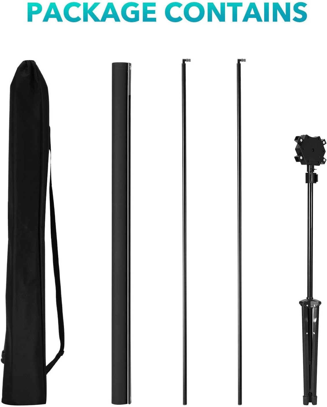 OGL 4K Portable Projector Screen with Tripod Stand, 80 Inch 16:9 Light-Weight Outdoor Movie Screen, Mobile and Compact, Easy Setup and Carrying, Projection Screen with 1.2 Gain Density Fiber, Idea for Home Cinema, Tours, Exhibitions, Meeting image number 2