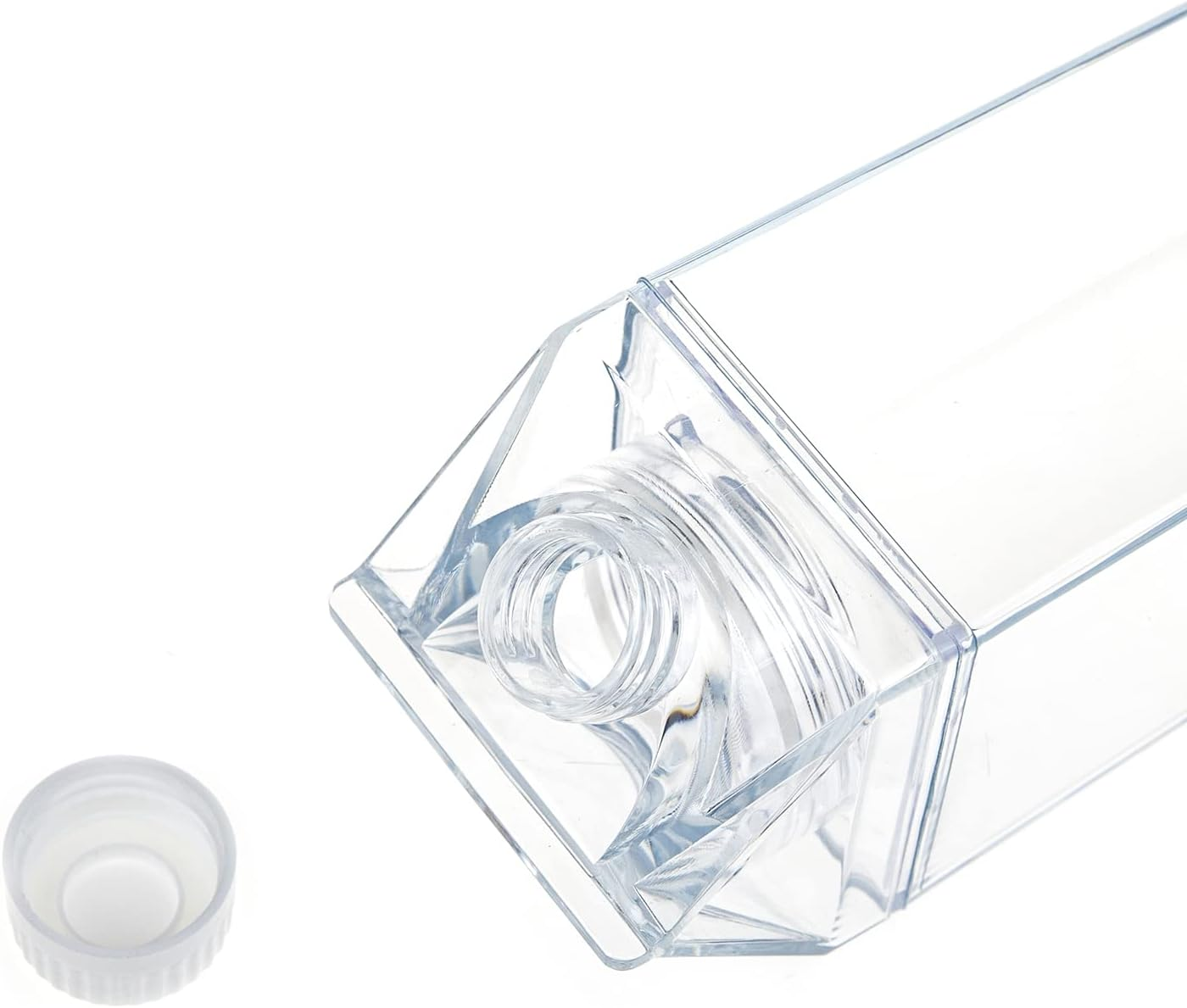 Yarlung 6 Pack Milk Carton Water Bottle, 17 Oz Clear Plastic Milk Box Portable Square Juice Bottle for Outdoor Sports Travel Camping image number 6