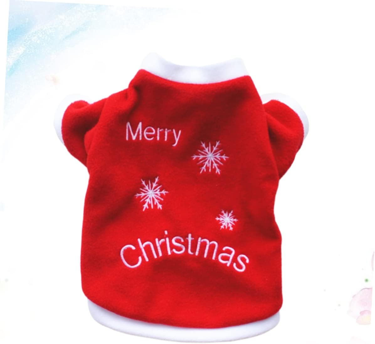 NOLITOY Christmas Dog Clothes Snowflake Winter Coat Warm Fleece Outfit for Pet image number 2