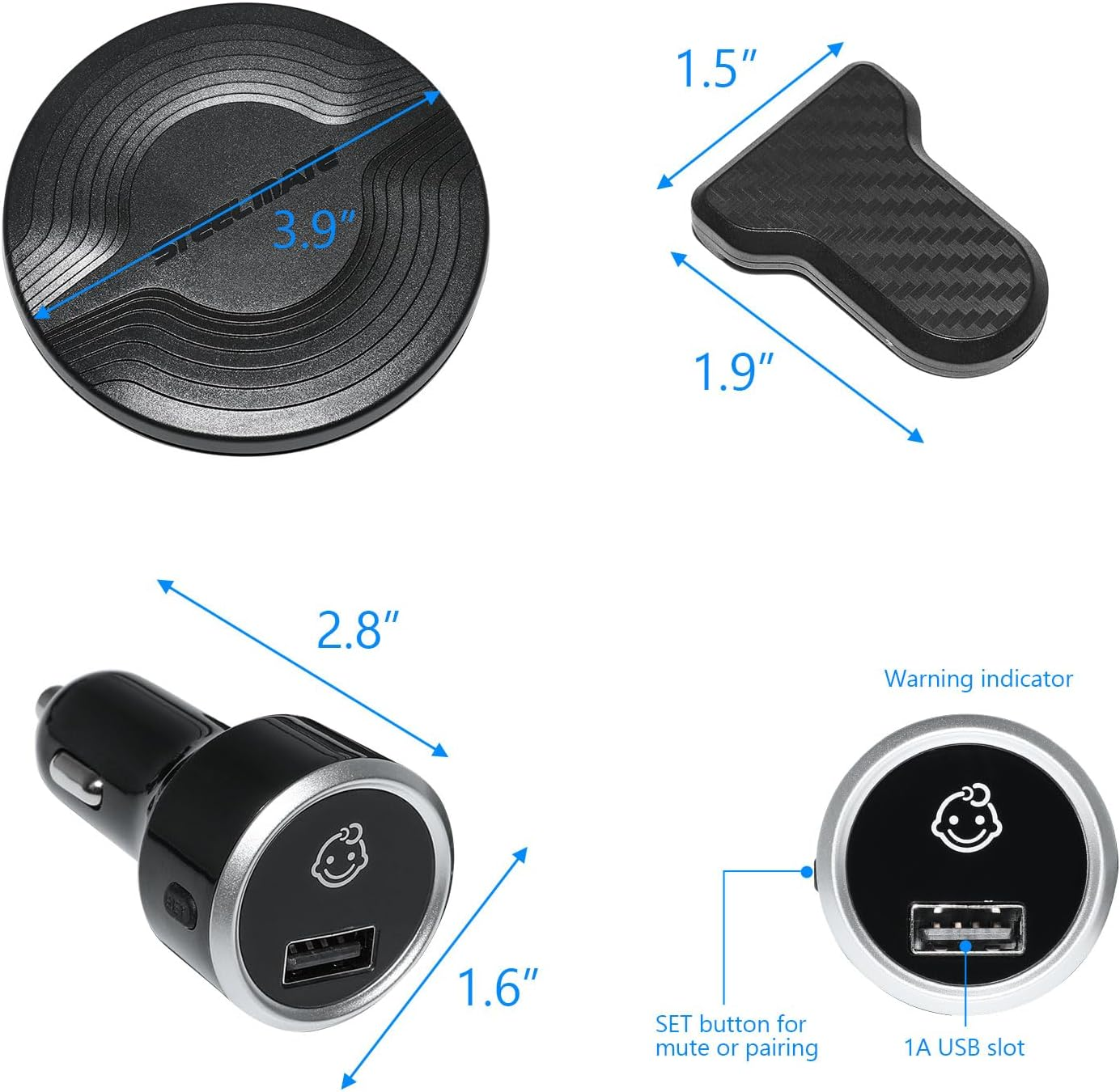 STEELMATE Baby Car Seat Reminder-Automotive Baby Seat Alarm System, Baby in Car Reminder Warning with Light and Sounds Remind When Power off or Unbuckle